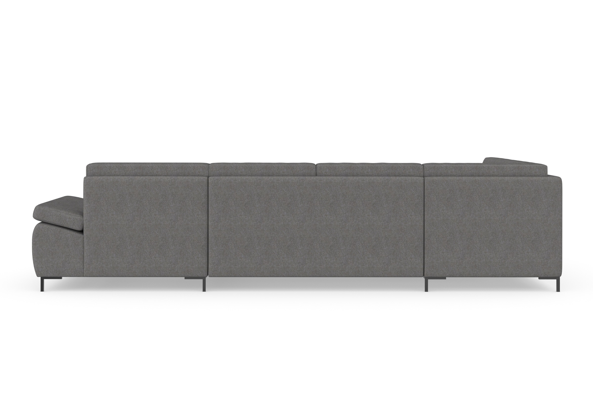 DOMO collection Wohnlandschaft »Capelo, komfortabel, klare Linien zeichnen dieses Design aus, U-Form«, mit Armteilverstellung, wahlweise mit Bettfunktion, Federkern