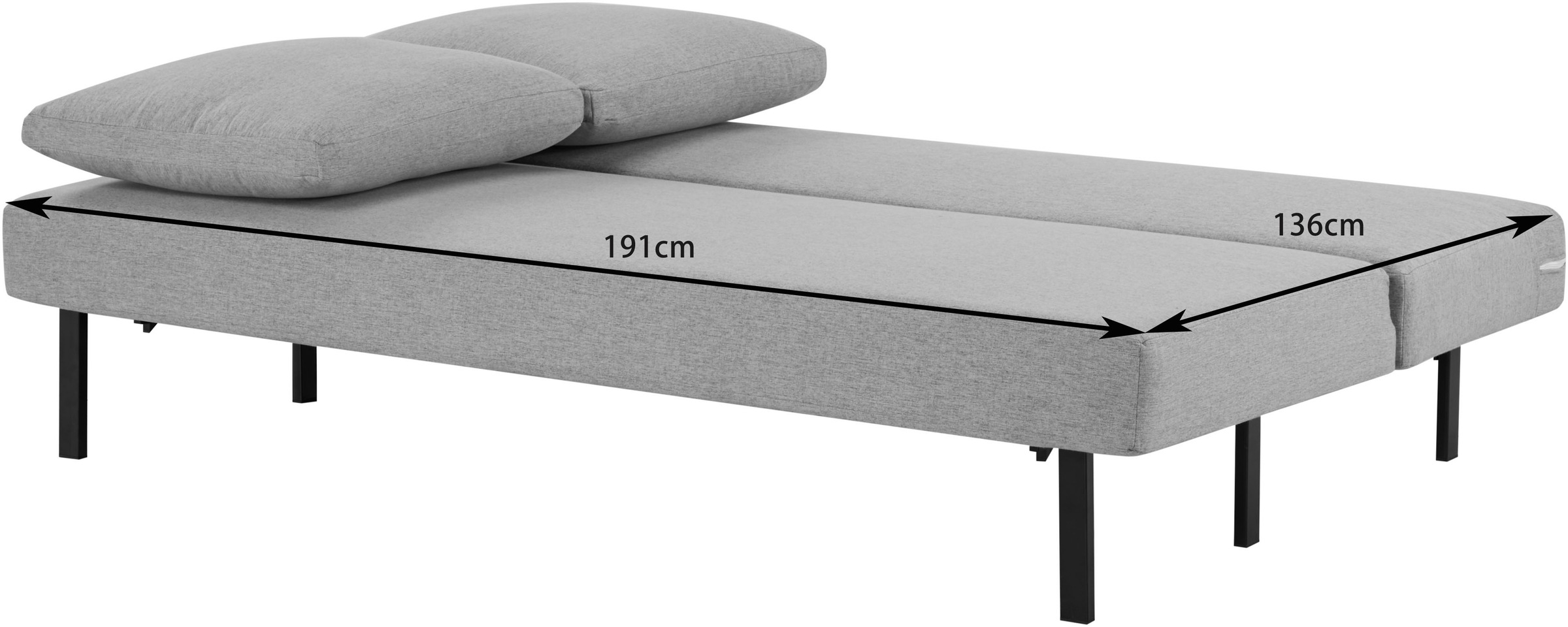 INOSIGN Schlafsofa »BROOKFIELD, Bettsofa, Klappsofa, Couch, Gästebett«, mit Bettfunktion, pflegeleichter Webstoffbezug