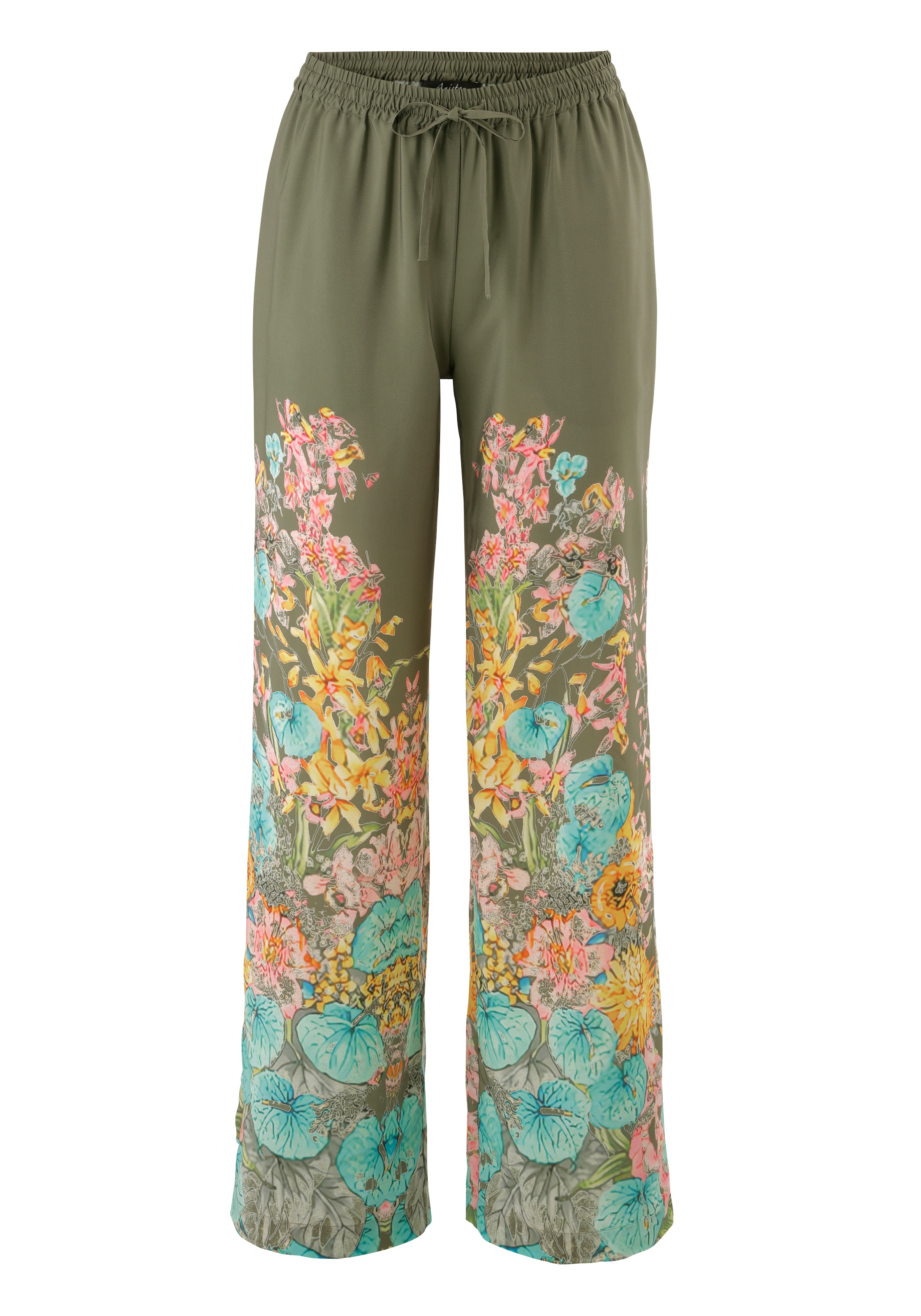 Aniston CASUAL Schlupfhose  mit farbenfrohen Blumendruck - NEUE KOLLEKTION
