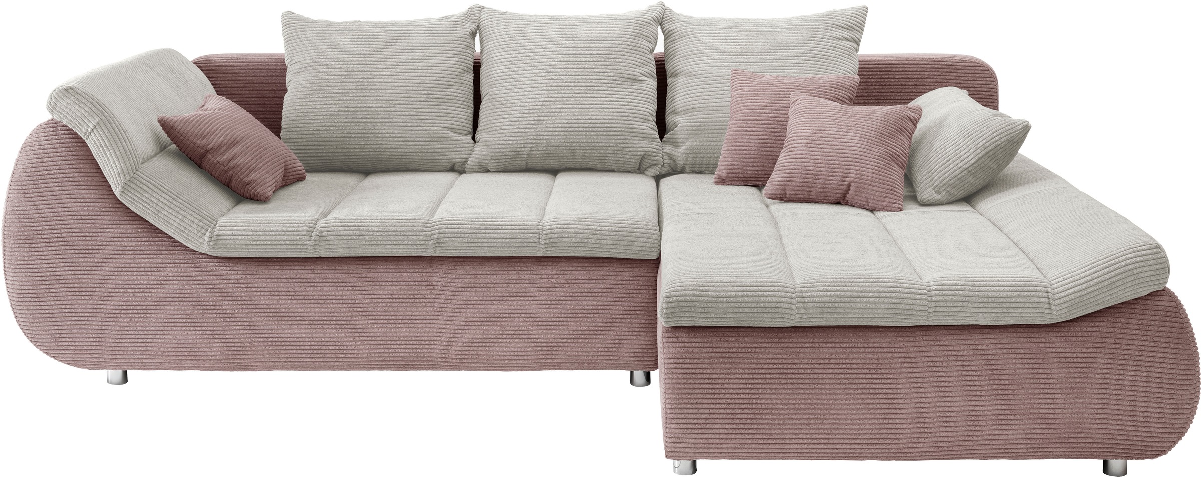 INOSIGN Ecksofa »Imola elegant und bequem, aktuelle Steppung im Sitz, L-For günstig online kaufen