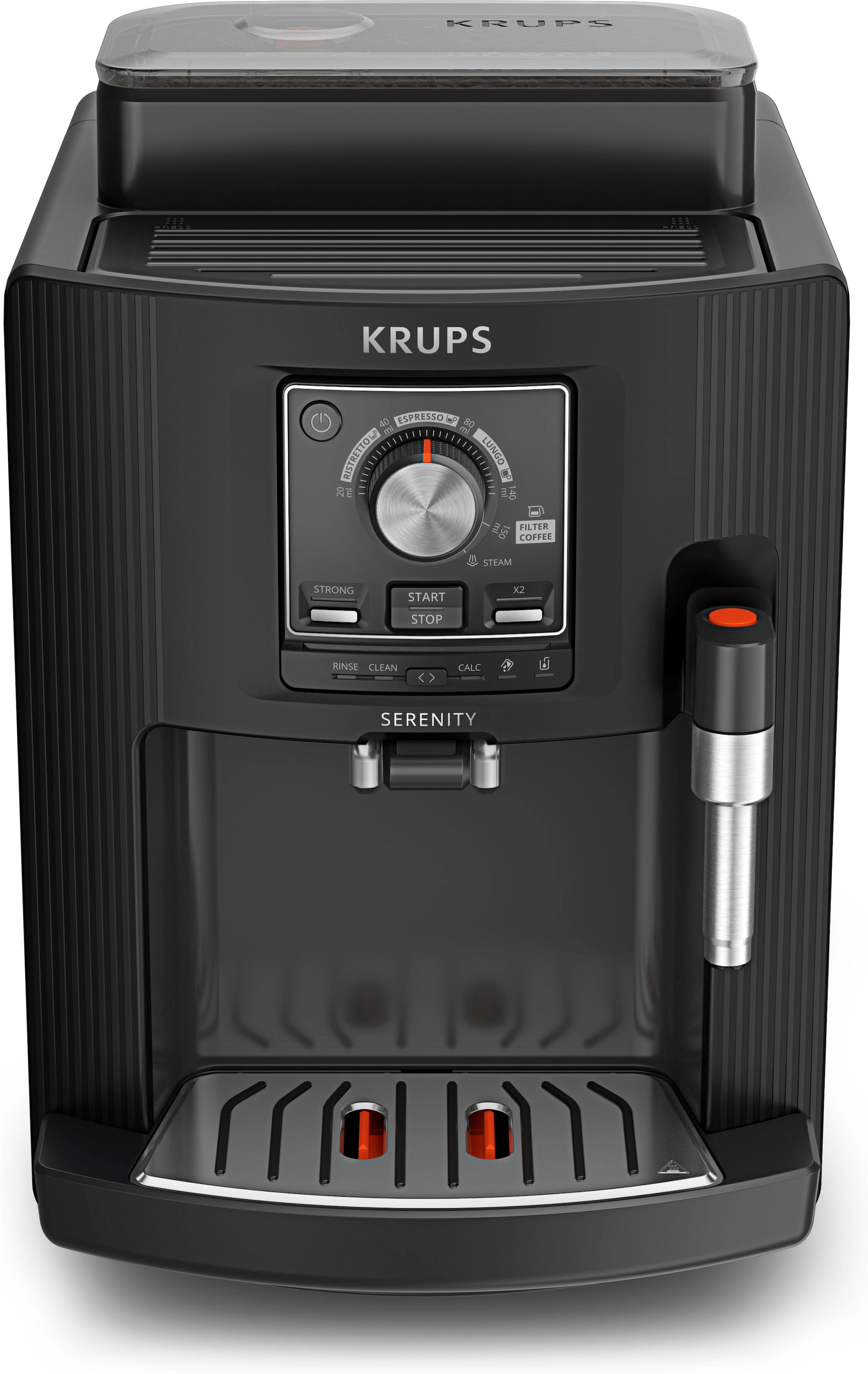 Krups Kaffeevollautomat »EA4008 Serenity« 4 Getränke, Dampfdüse, automatische Reinigung, Doppeltassen-Funktion