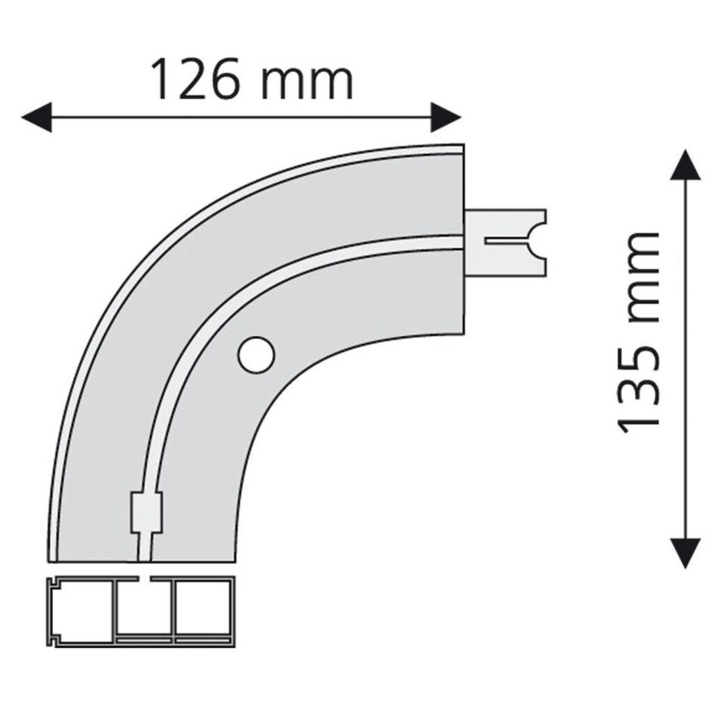 Liedeco Rundbogen, 1 läufig-läufig, Fixmaß