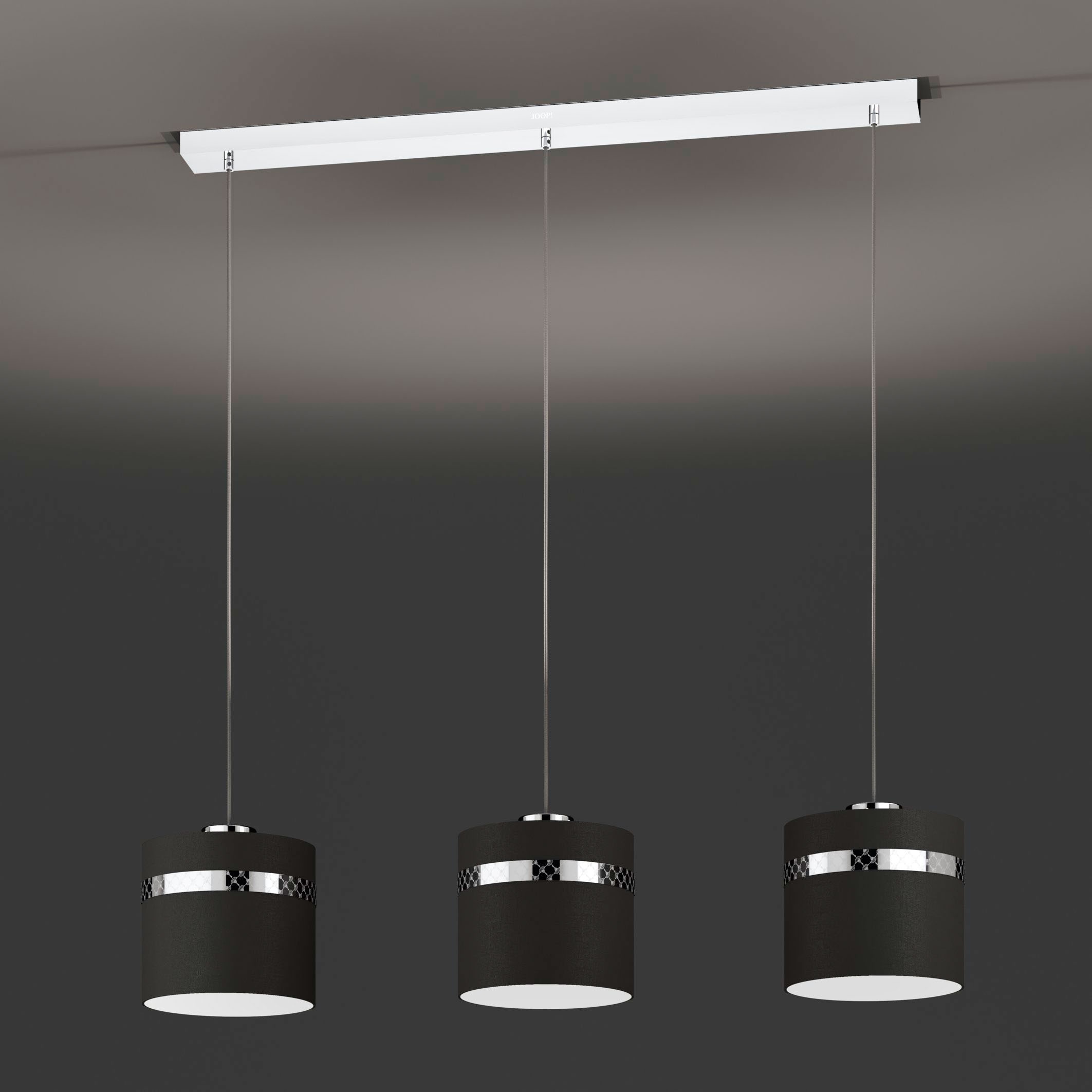 Hängeleuchte Metall-Dekorbändern LIGHTS«, mit auf Textil-Leuchtenschirmen eingelassenen Joop! kaufen und »ROUND Raten
