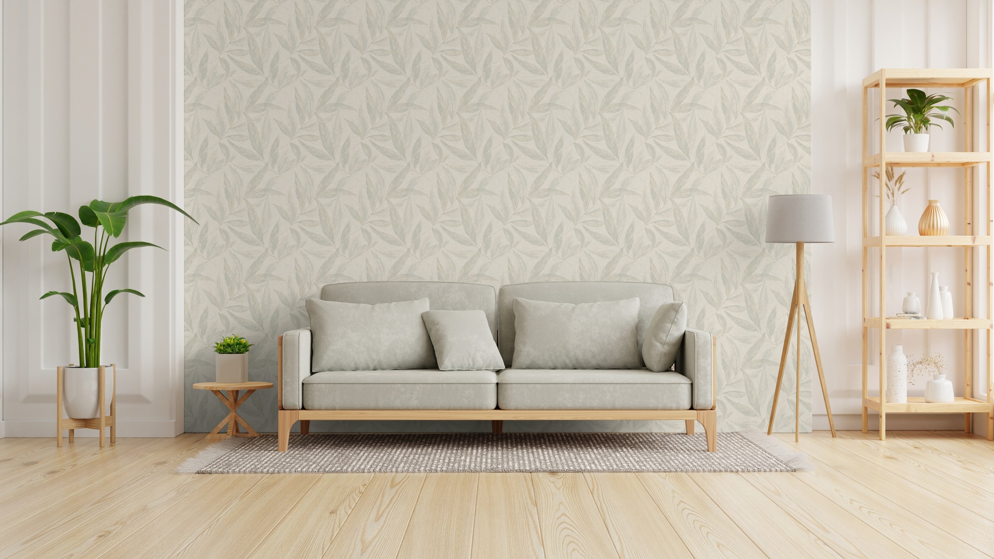 A.S. Création Vliestapete »mit Blätter-Design natürliche Eleganz« matt strukturiert Dekorative Vliestapete mit filigranem Blattmuster