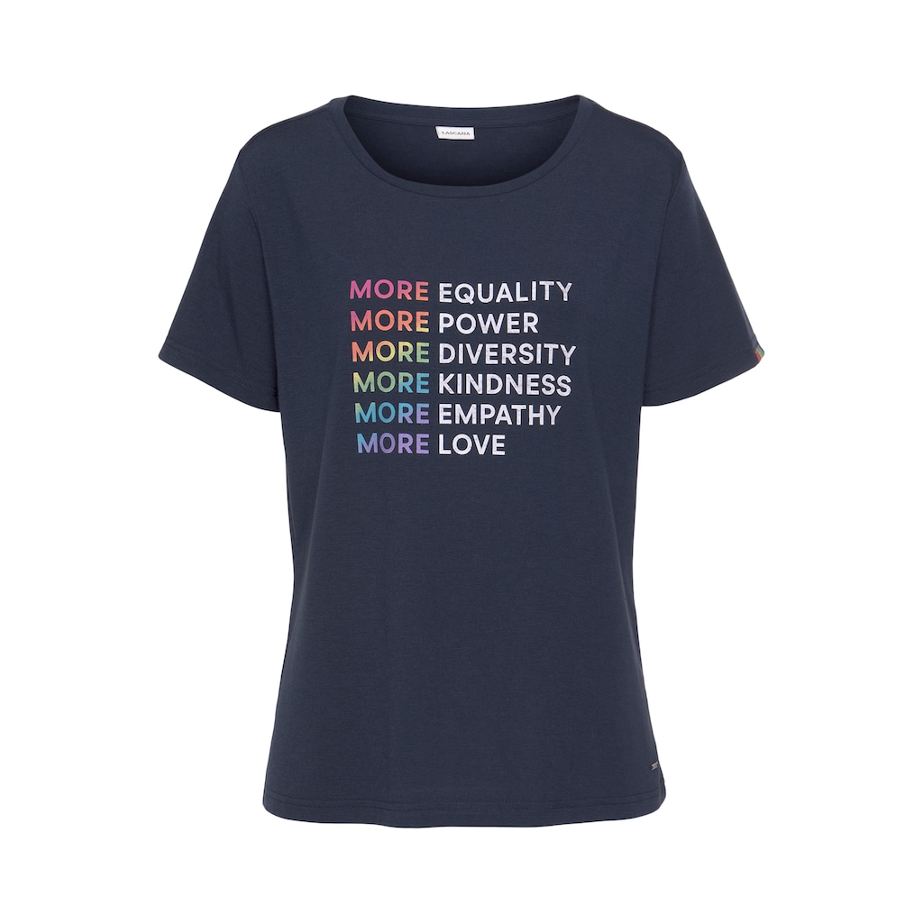 LASCANA T-Shirt, mit Pride-Frontdruck