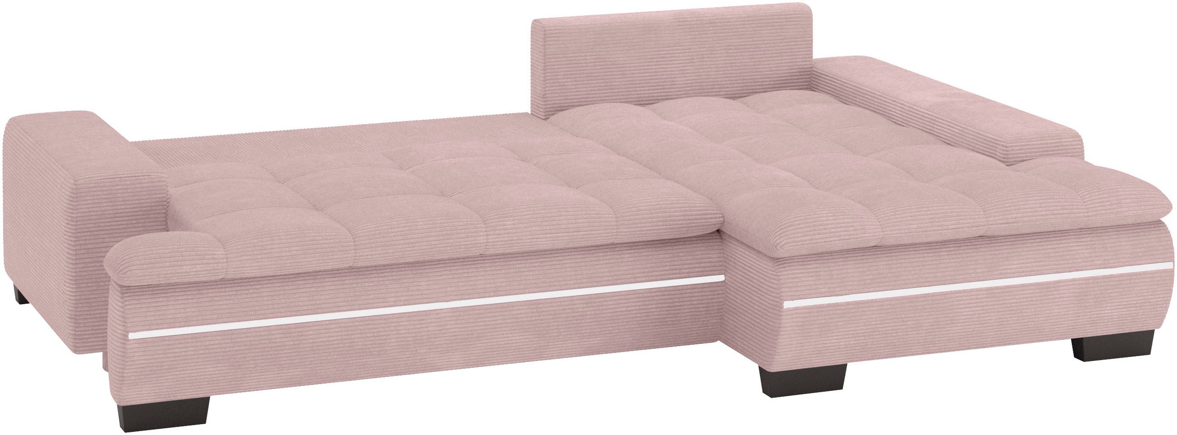 Mr. Couch Ecksofa »Haiti II, L-Form«, RGB-LED Beleuchtung, Kaltschaum, wahlweise mit Bett, Bettkasten