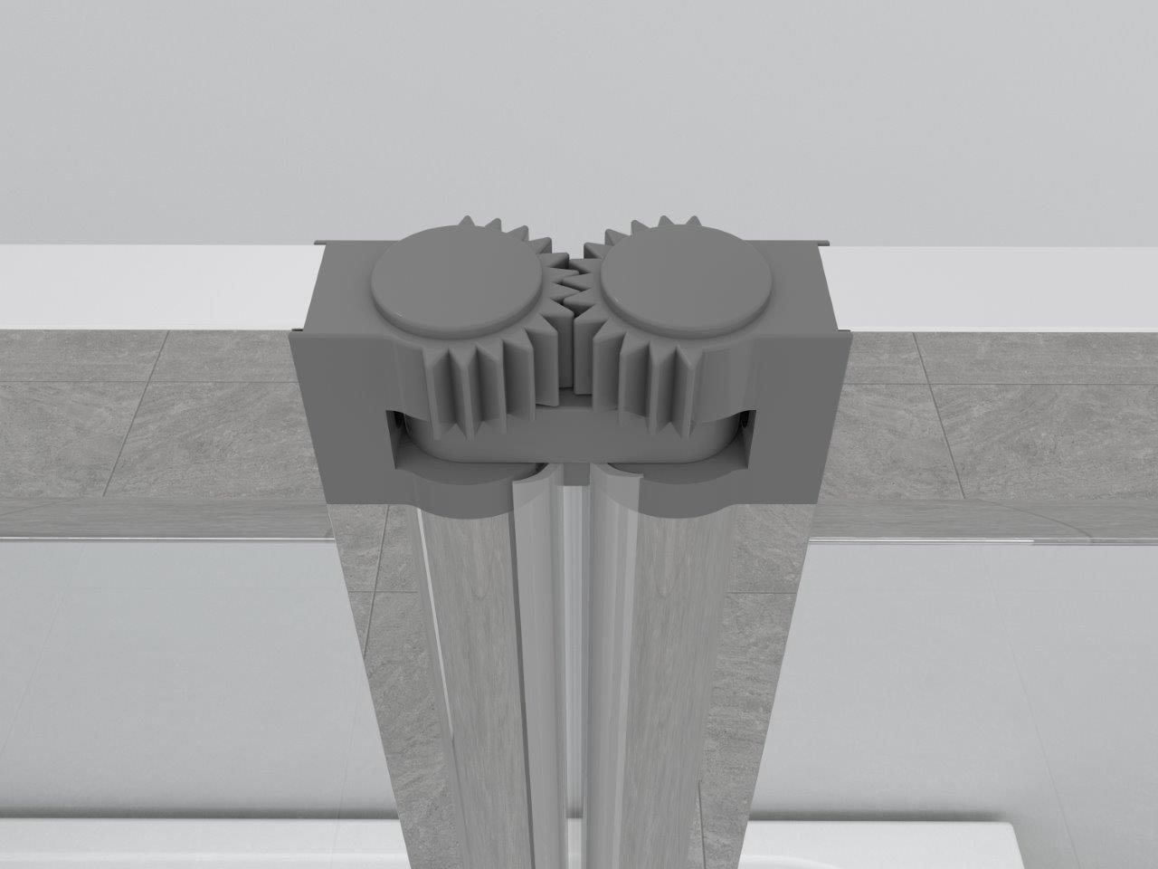 Marwell Badewannenfaltwand »Silver Vital« 3-flügelig