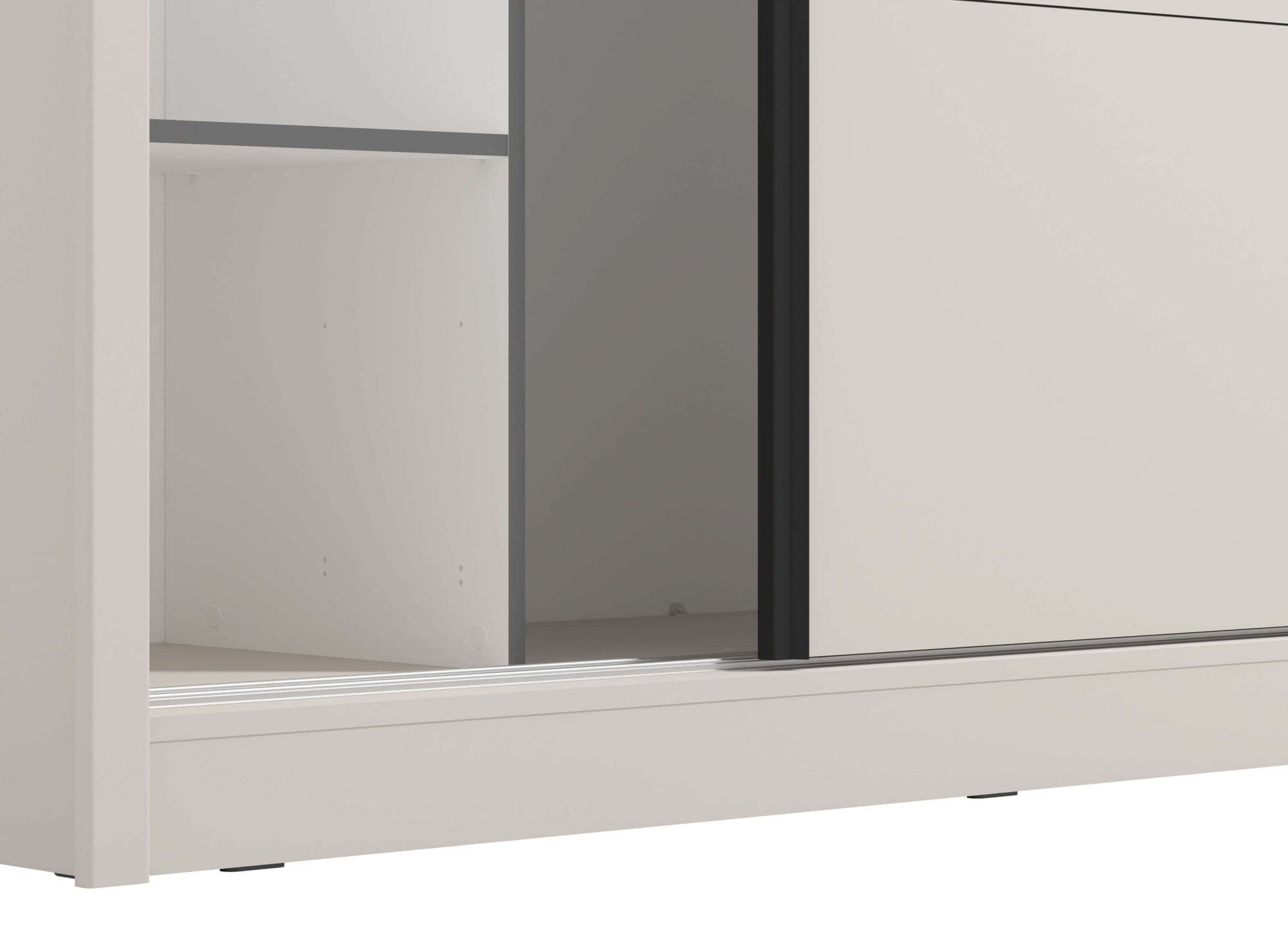 INOSIGN Schwebetürenschrank »Albi, Schlafzimmerschrank, Wäscheschrank in cashmere oder weiß«, Kleiderschrank mit Spiegel MIT Innenausstattung,FSC®-zertifiziert