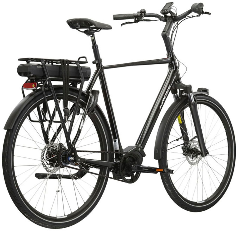 Kross E-Bike »E-Citybike Sentio Hybrid 5.0 28 Zoll schwarz«, 7 Gang, Shimano, NEXUS, Mittelmotor 250 W, Pedelec, Elektrofahrrad für Damen und Herren