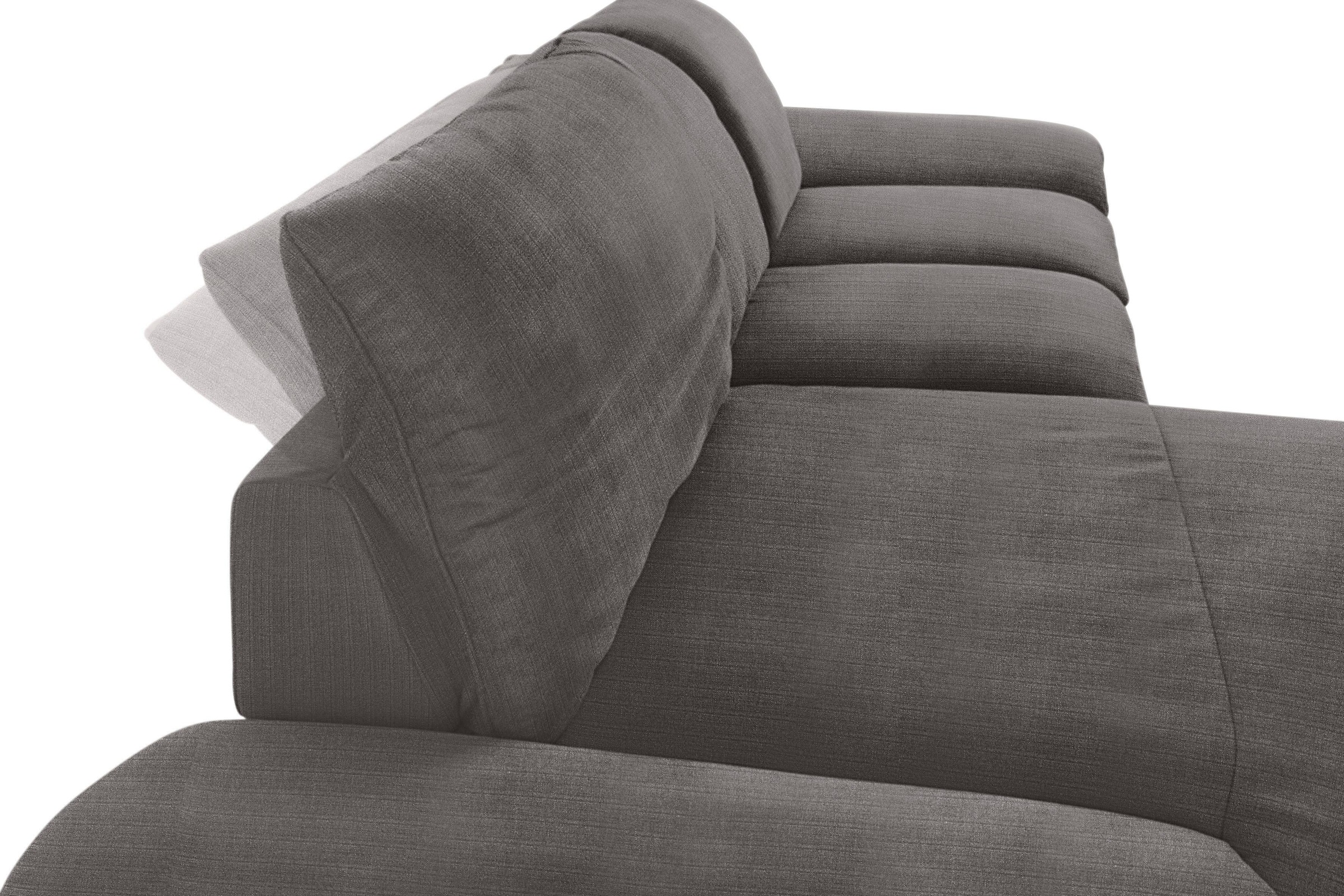 W.SCHILLIG Ecksofa »enjoy&MORE, Designsofa, elegant und bequem, L-Form«, mit Sitztiefenverstellung, Füße silber matt, Breite 310 cm