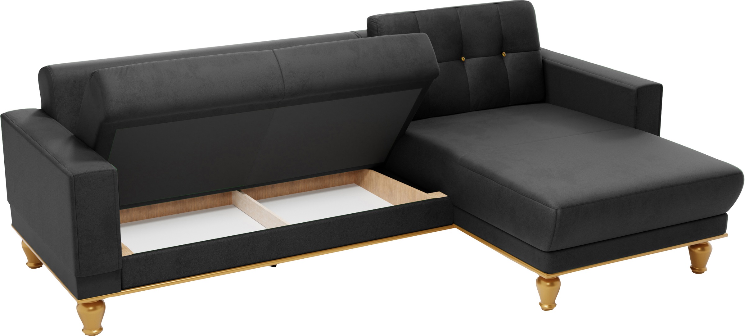 sit&more Ecksofa »Orient 5 L-Form«, mit Strass-Stein, wahlweise mit Bettfunktion und Bettkasten