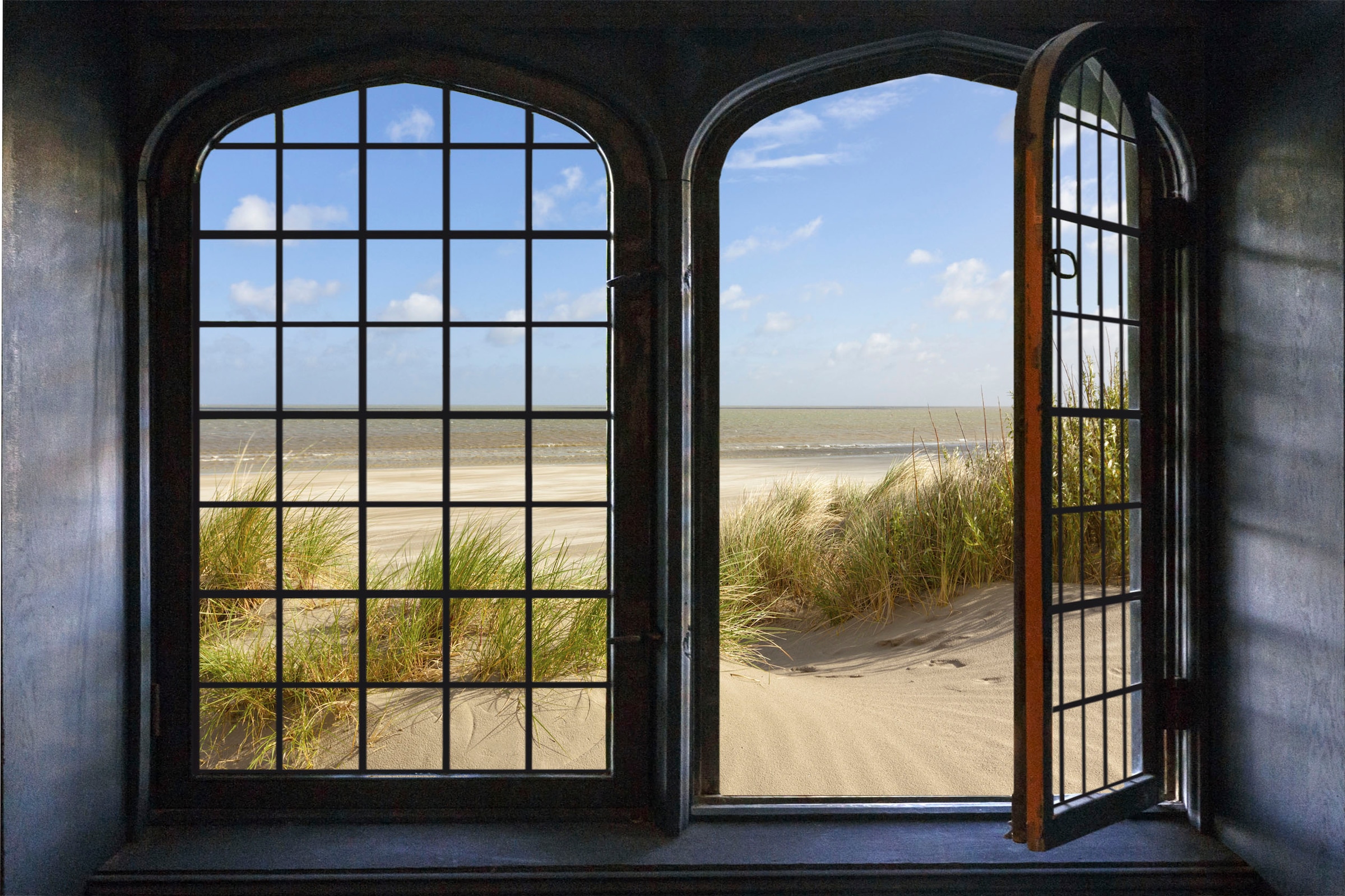 queence Wandsticker »Sylt« Wandsticker, Wandbild, selbstklebend, 3D, Fenste günstig online kaufen