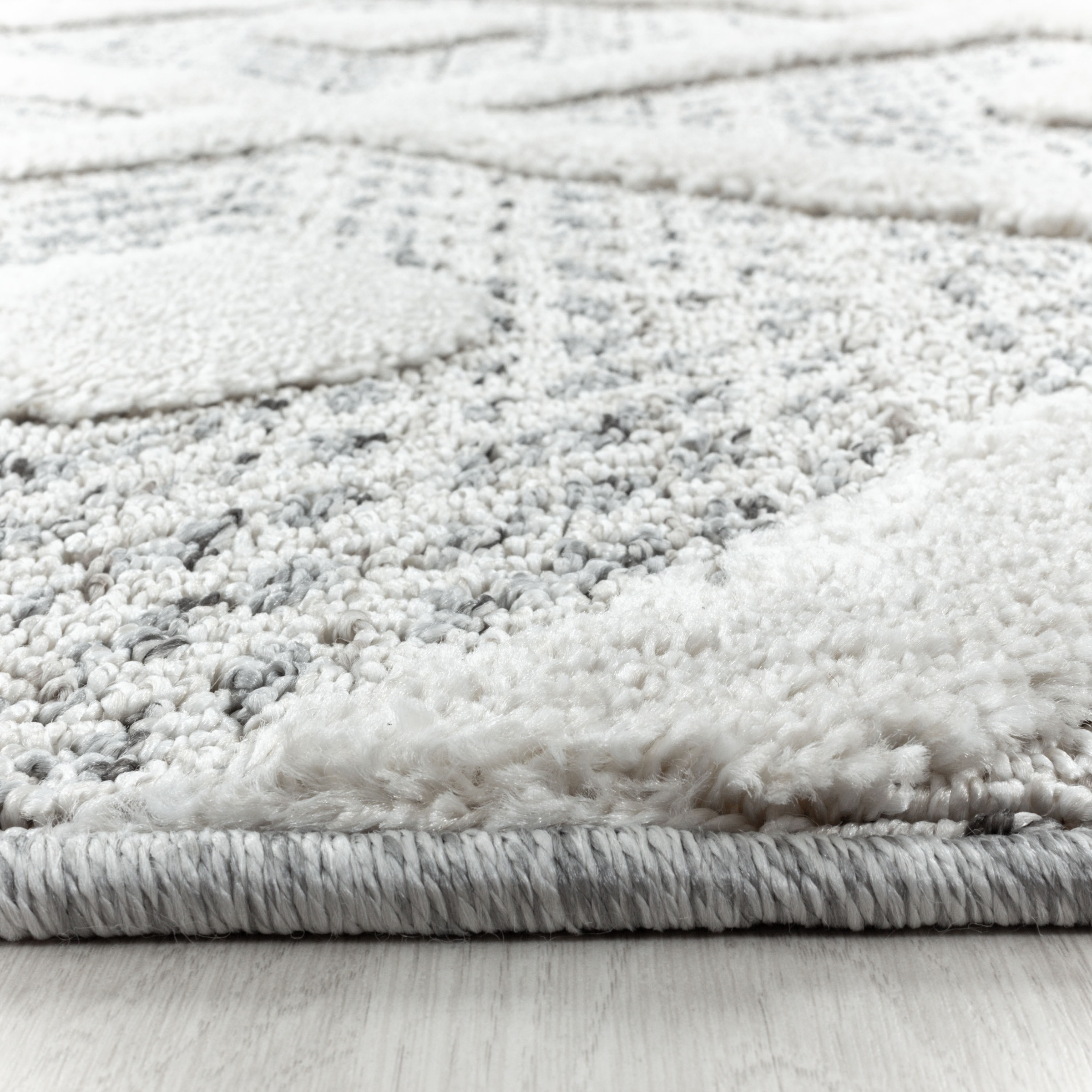 Ayyildiz Teppiche Teppich »PISA 4707«, rund, 20 mm Höhe, Läufer, rund, Hoch Tief Struktur, Wohnzimmer,Schlafzimmer