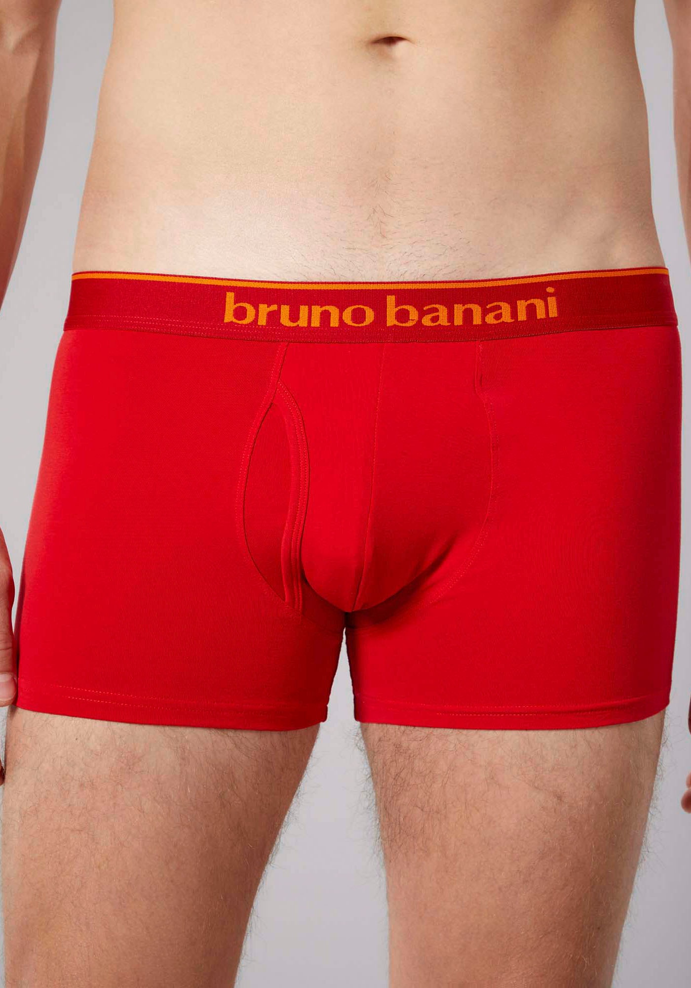 Bruno Banani Boxershorts »Short 2Pack Quick Access«, (2er Pack), Kontrastfarbene Details