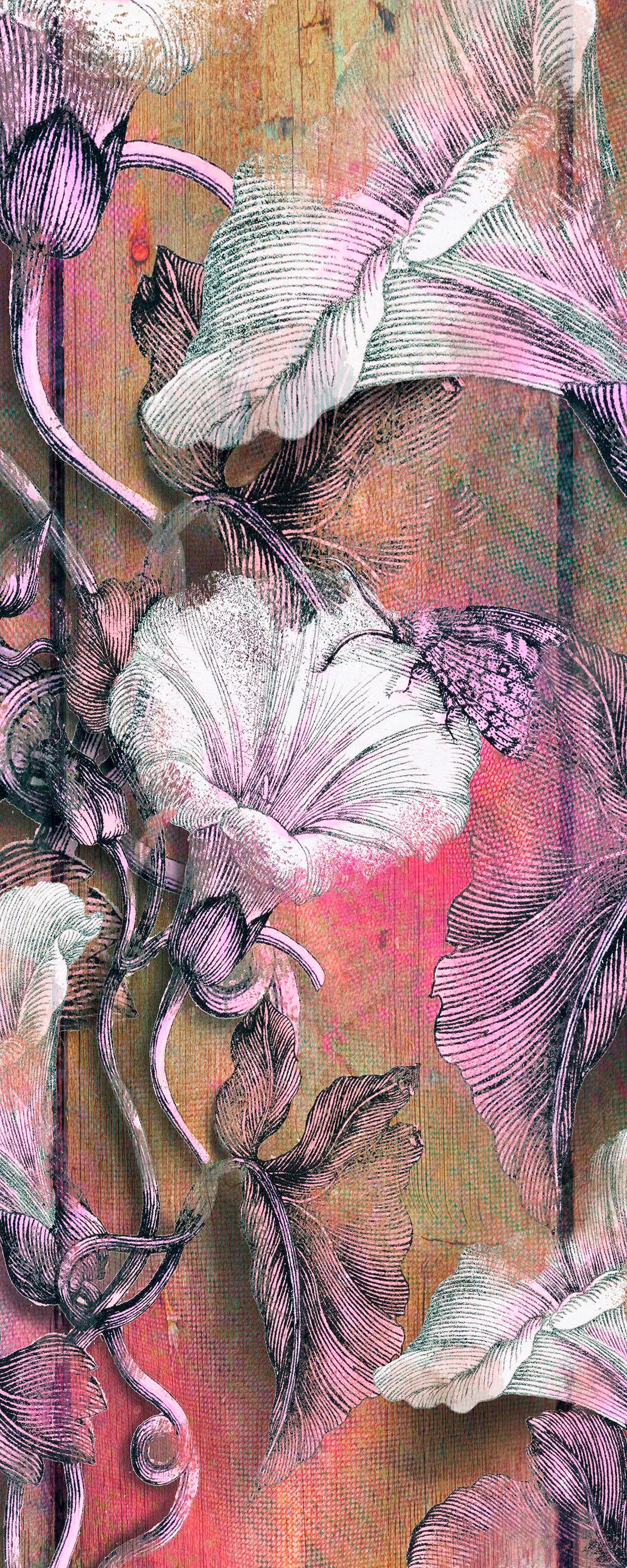 Komar Vliestapete »Bloomin Panel«, 100x250 cm (Breite x Höhe), Vliestapete, 100 cm Bahnbreite