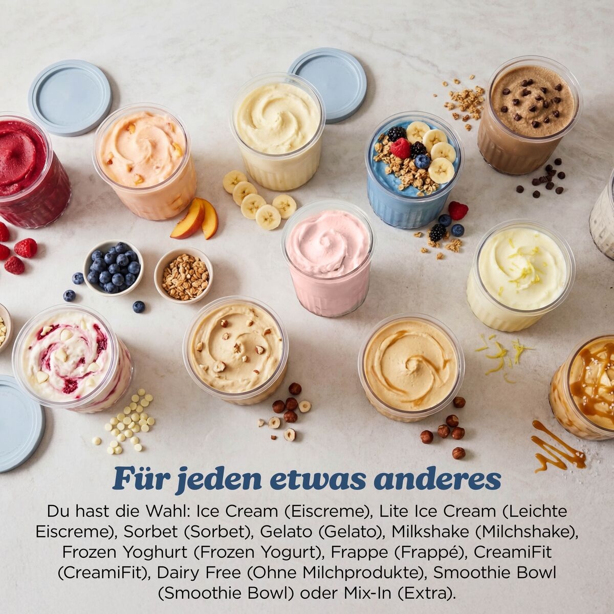 NINJA Eismaschine »NC601EU Ninja CREAMi XL 11-in-1 Ice Cream Maker – Navy« 1,42 l 800 W