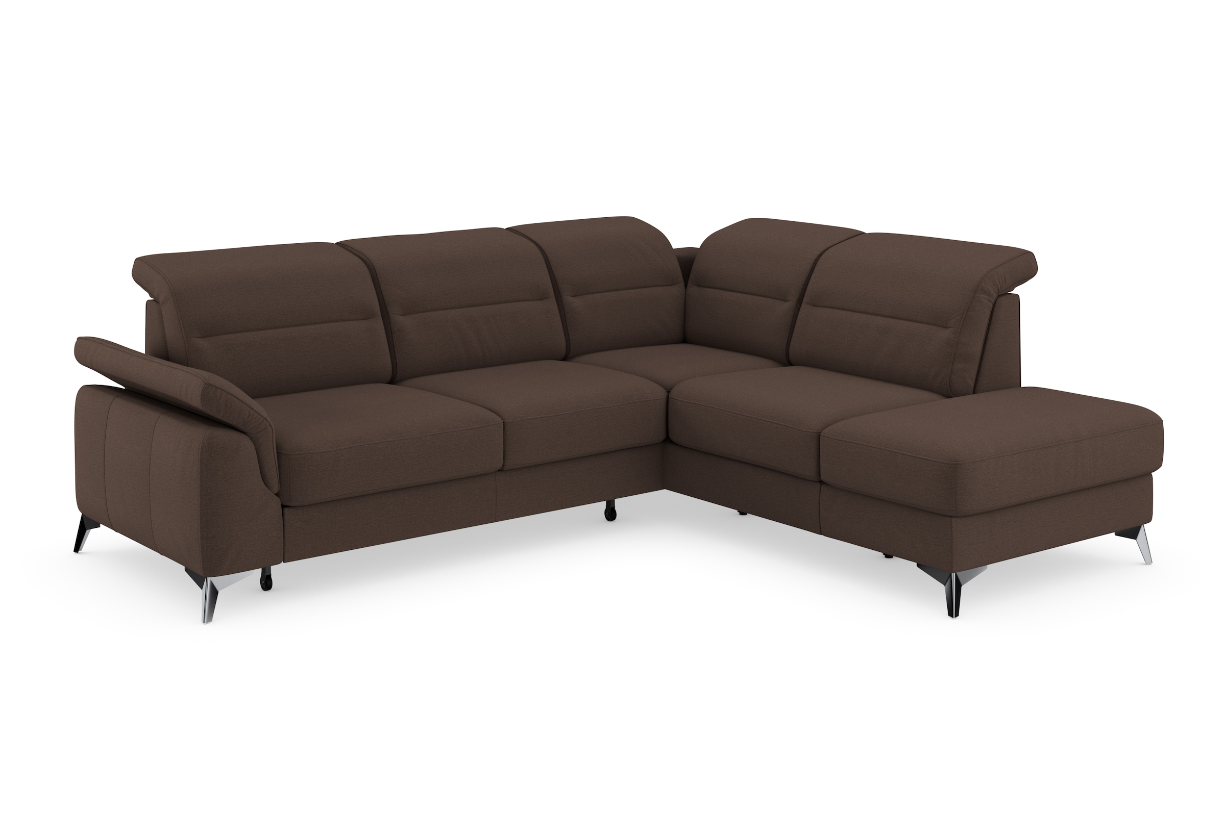 sit&more Ecksofa »Sinatra L-Form«, mit Ottomane, optional mit Kopfteilverstellung und Armteilfunktion
