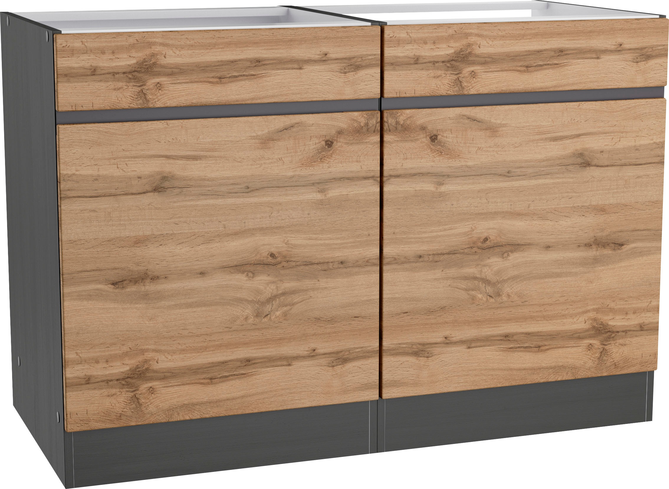 KOCHSTATION Spülenschrank »KS-Riesa«, Breite 120 cm, MDF-Fronten
