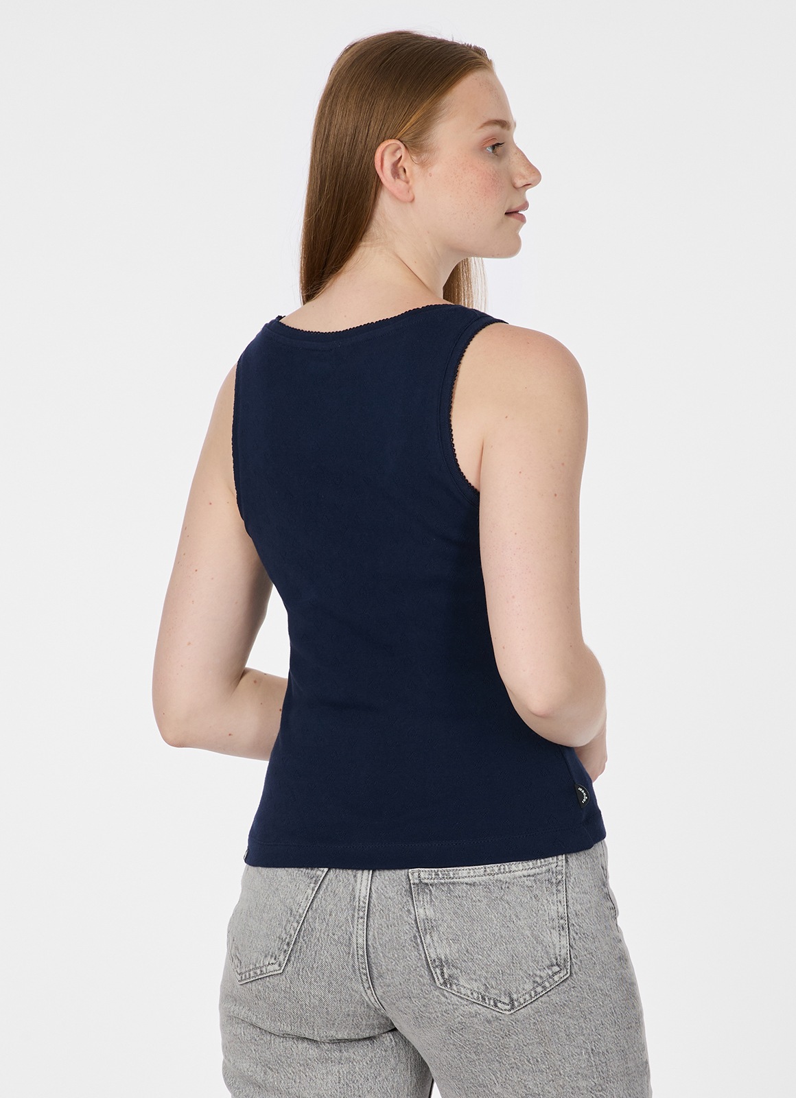Ragwear Tanktop »AGGY« Aus Baumwolle mit kleinen Herzchen als Lockstickerei
