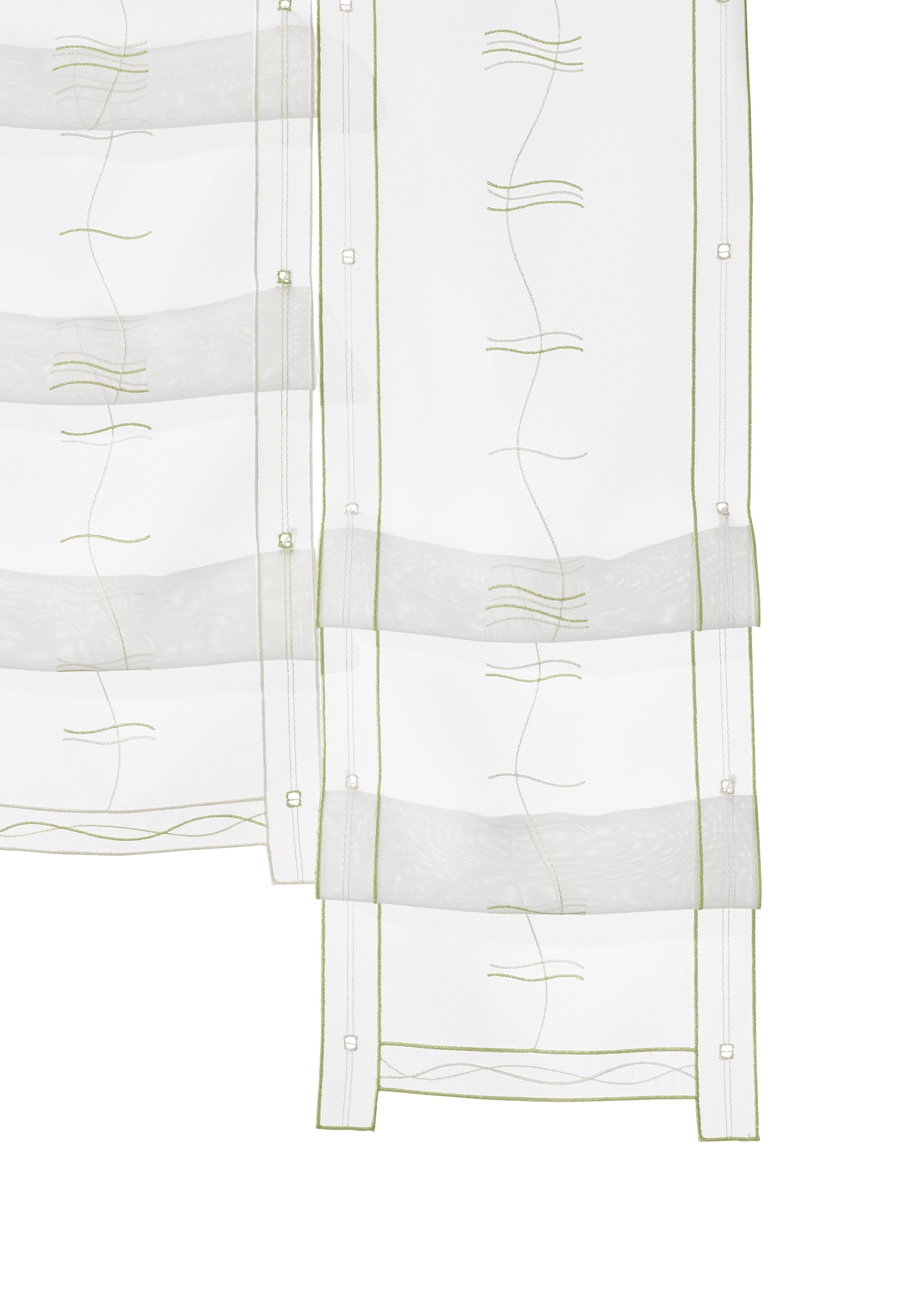 Weckbrodt Scheibengardine »Selina«, (1 St.), Hochraff, Gardine, Voile, echte Stickerei, transparent, Store