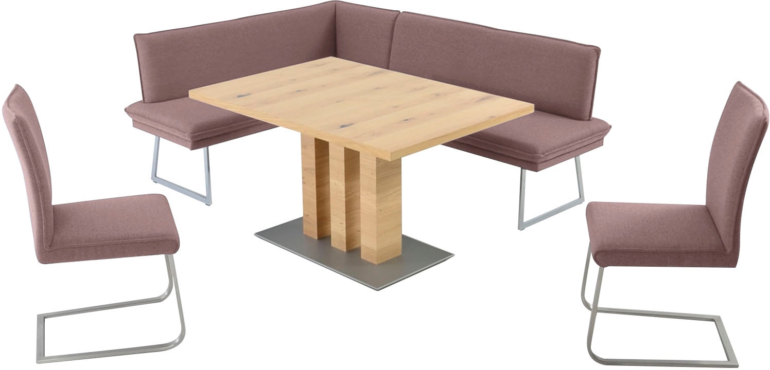 K+W Komfort & Wohnen Essgruppe »Santos III« 4 Stk. tlg. gepolsterte Eckbank günstig online kaufen