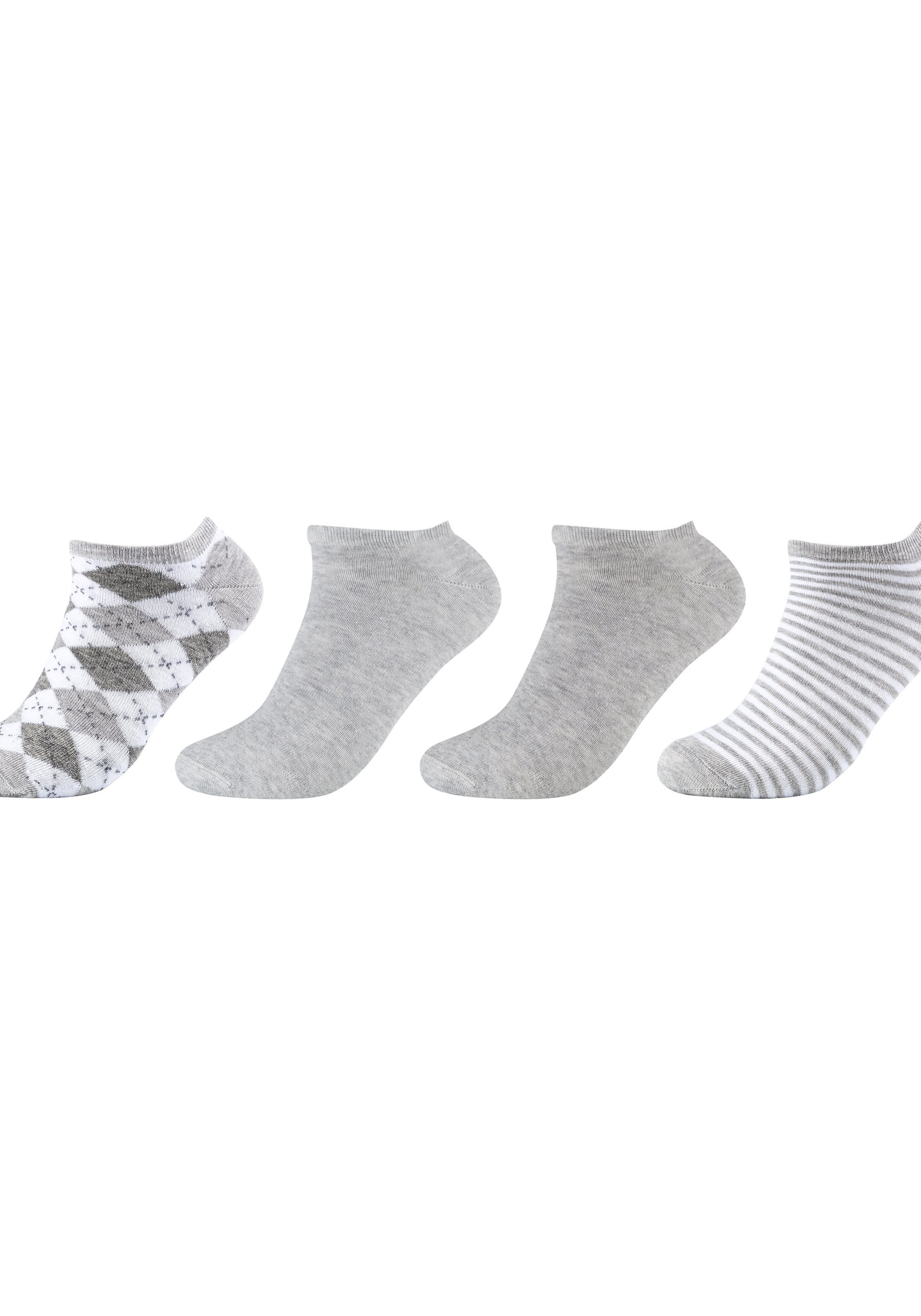 s.Oliver Kurzsocken »essentials«, (4 Paar), mit verschiedenen Designs