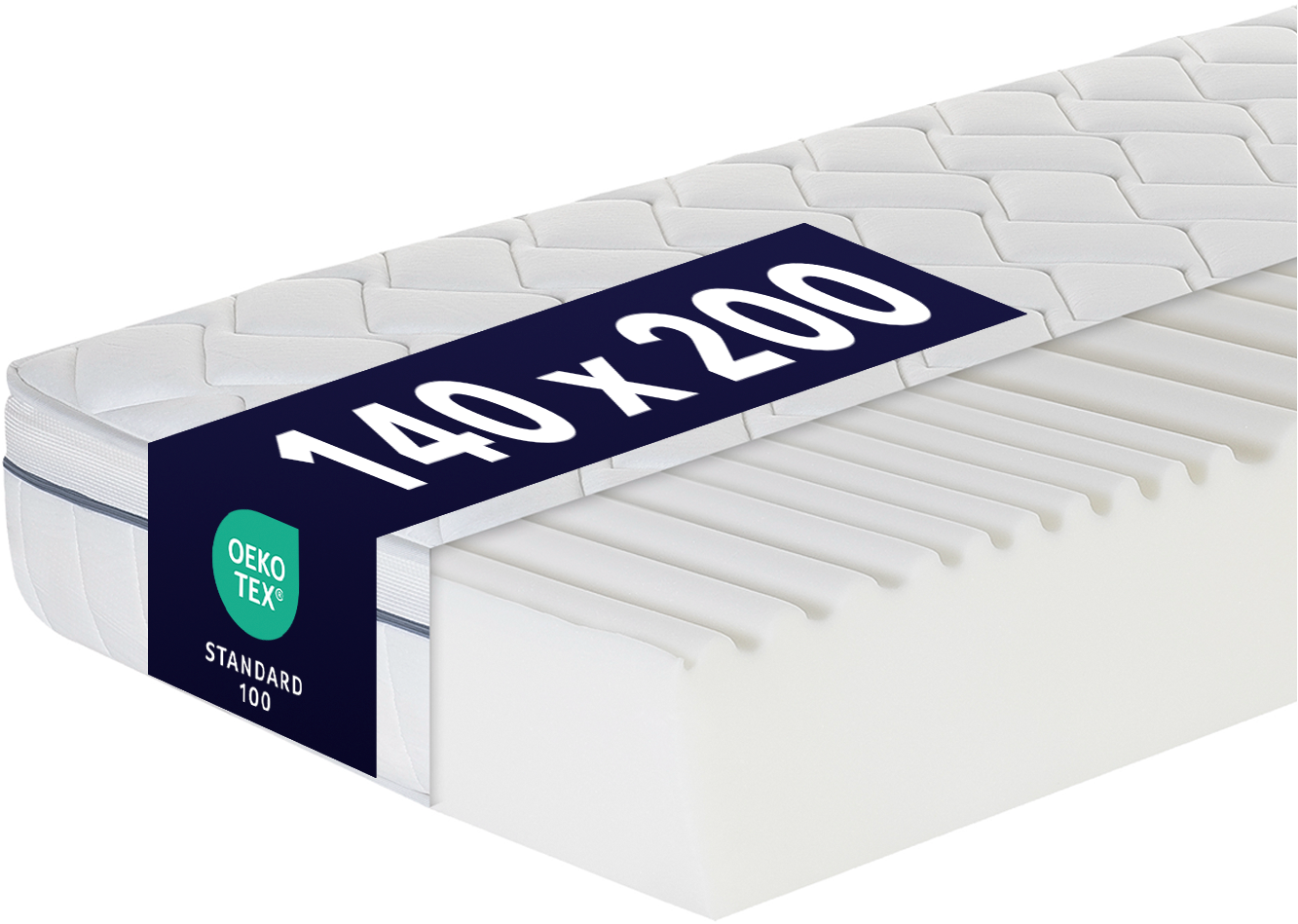 DI QUATTRO Komfortschaummatratze »23cm hohe Wendematratze mit zwei Härtegraden«, 23 cm hoch, Raumgewicht: 30 kg/m³, (1 St., 1-tlg.), Matratze in H2+H3 & H4+H5, 90x200, 140x200 und weitere Größen