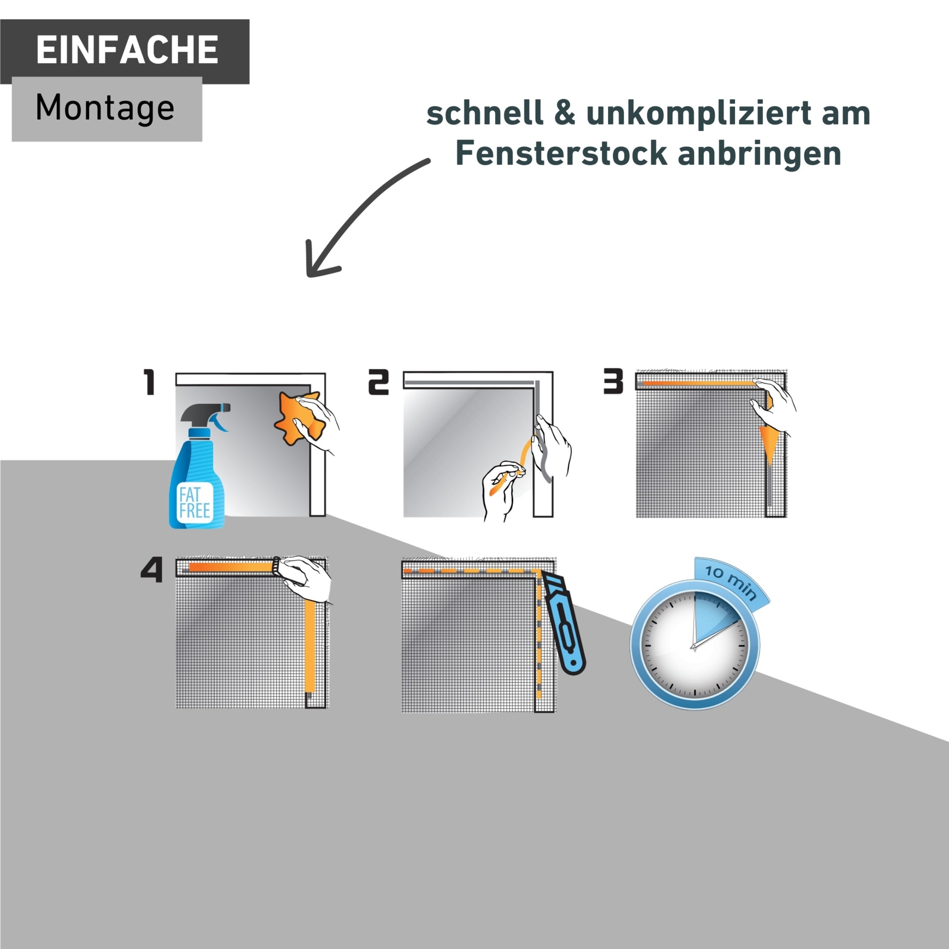 Windhager Klebeband »für Fliegengitter Plus, Klettband selbsklebend« Insektenschutz Zubehör, Befestigungsband für Fliegengitter-Gewebe, 5 m