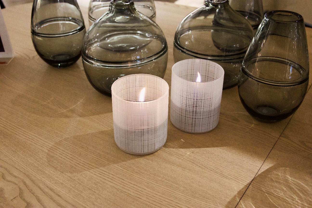 TENDERFLAME Tischfeuer »Lilly«, sandgestrahlt, mit Glasumfassung