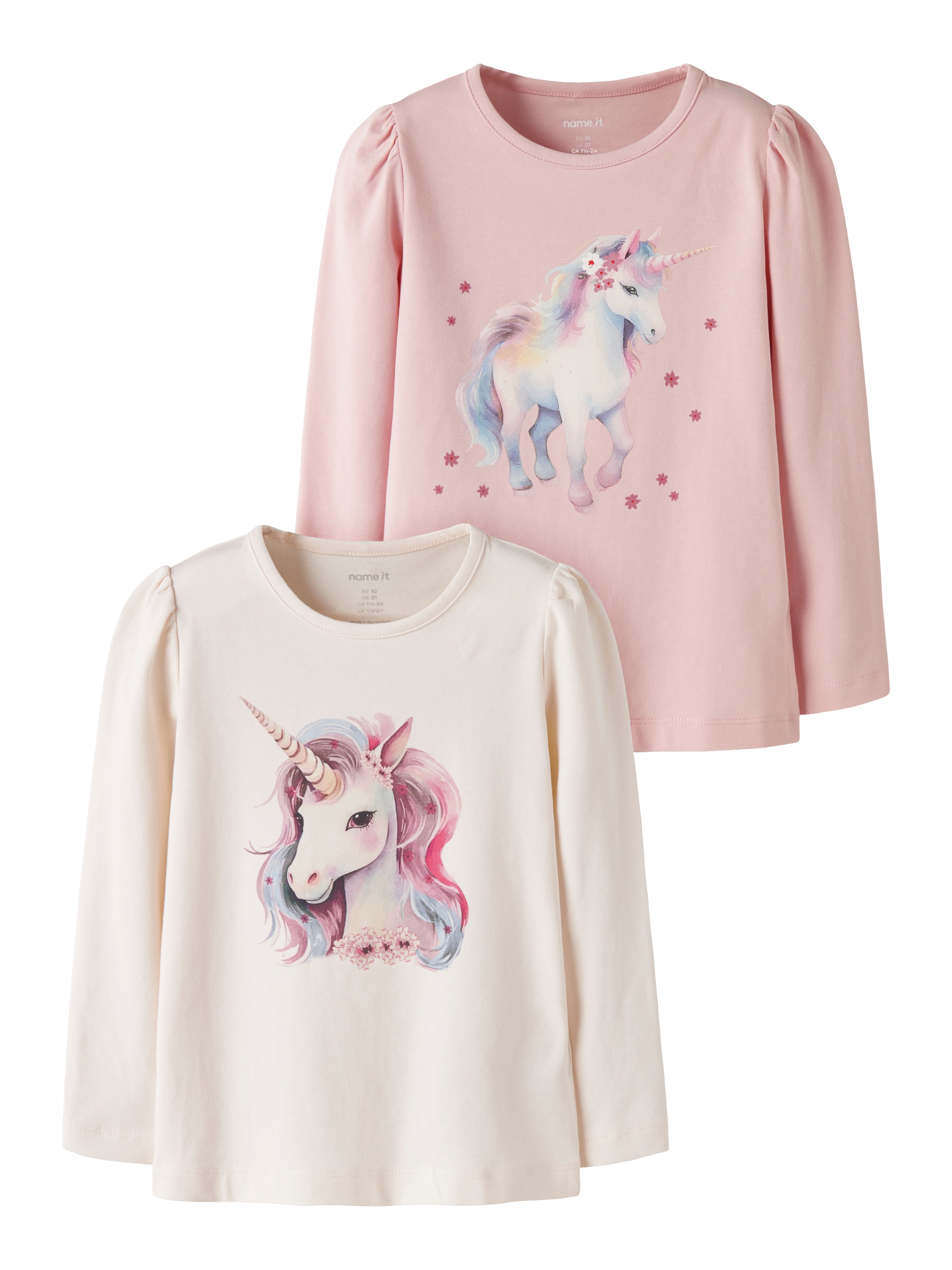 Name It Langarmshirt »NMFKIMIA LS TOP BOX 2P« Packung, 2 Baumwollmischung, regular fit