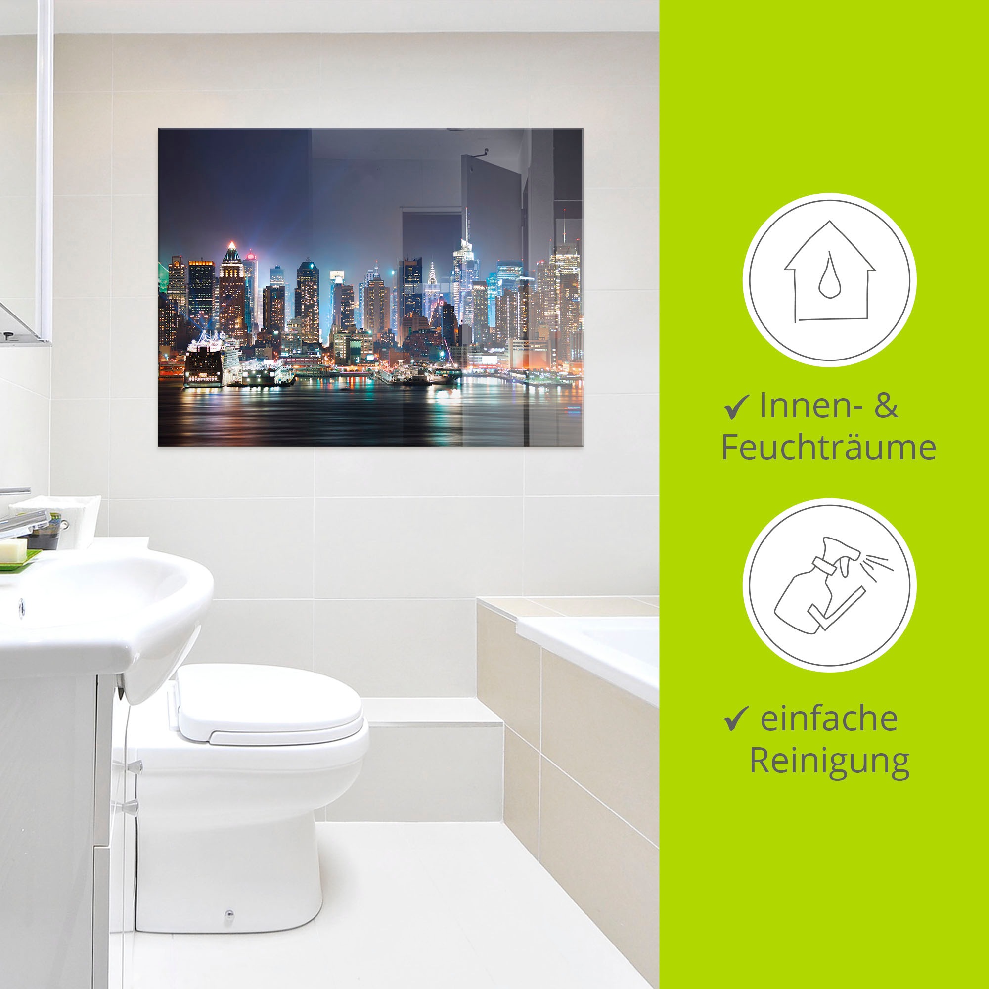 Artland Glasbild »New York City Times Square« Amerika 1 Stk. tlg. in verschiedenen Größen