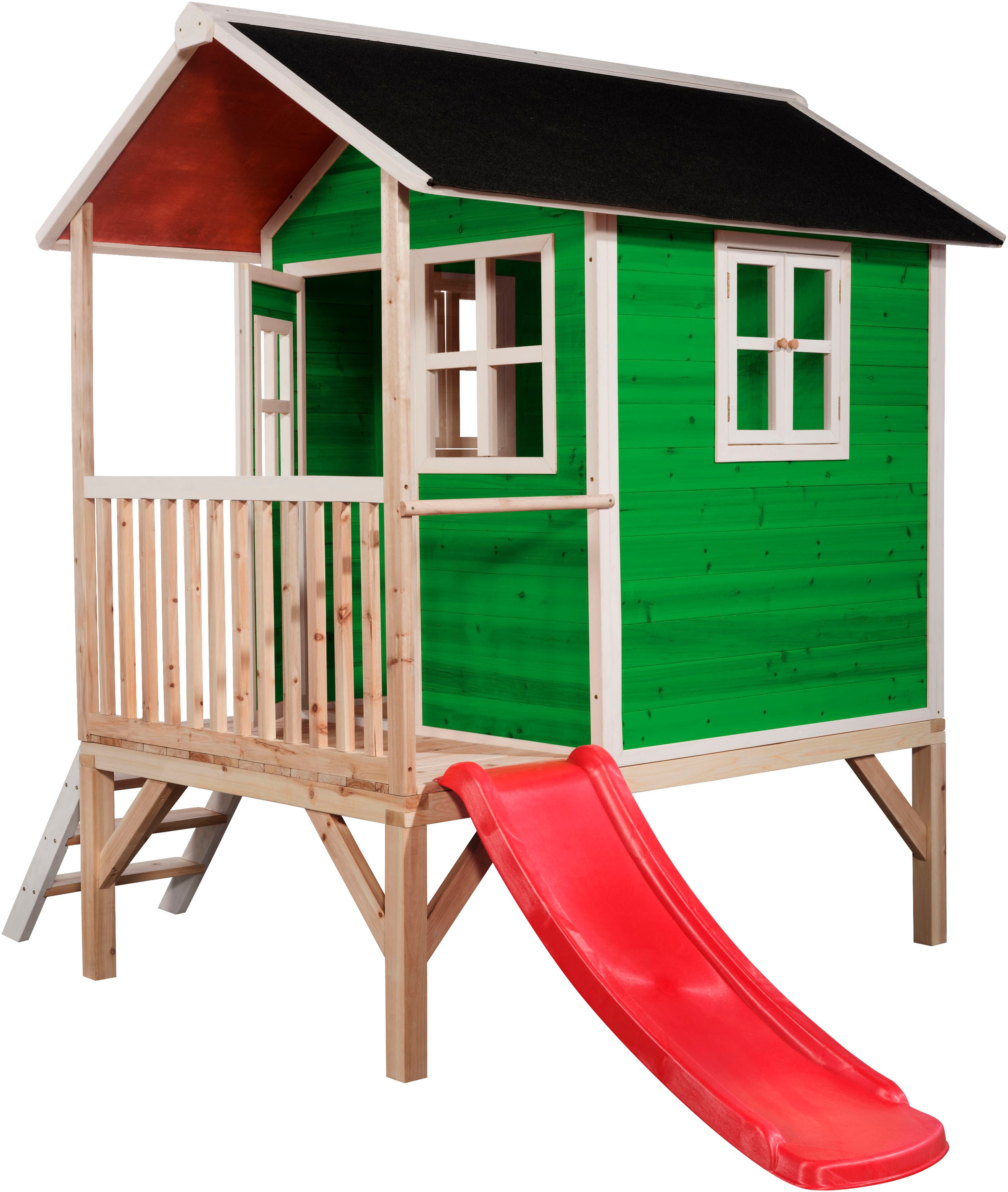 EXIT Spielhaus »Loft 300, grün«, FSC® - schützt Wald - weltweit; mit Rutsche
