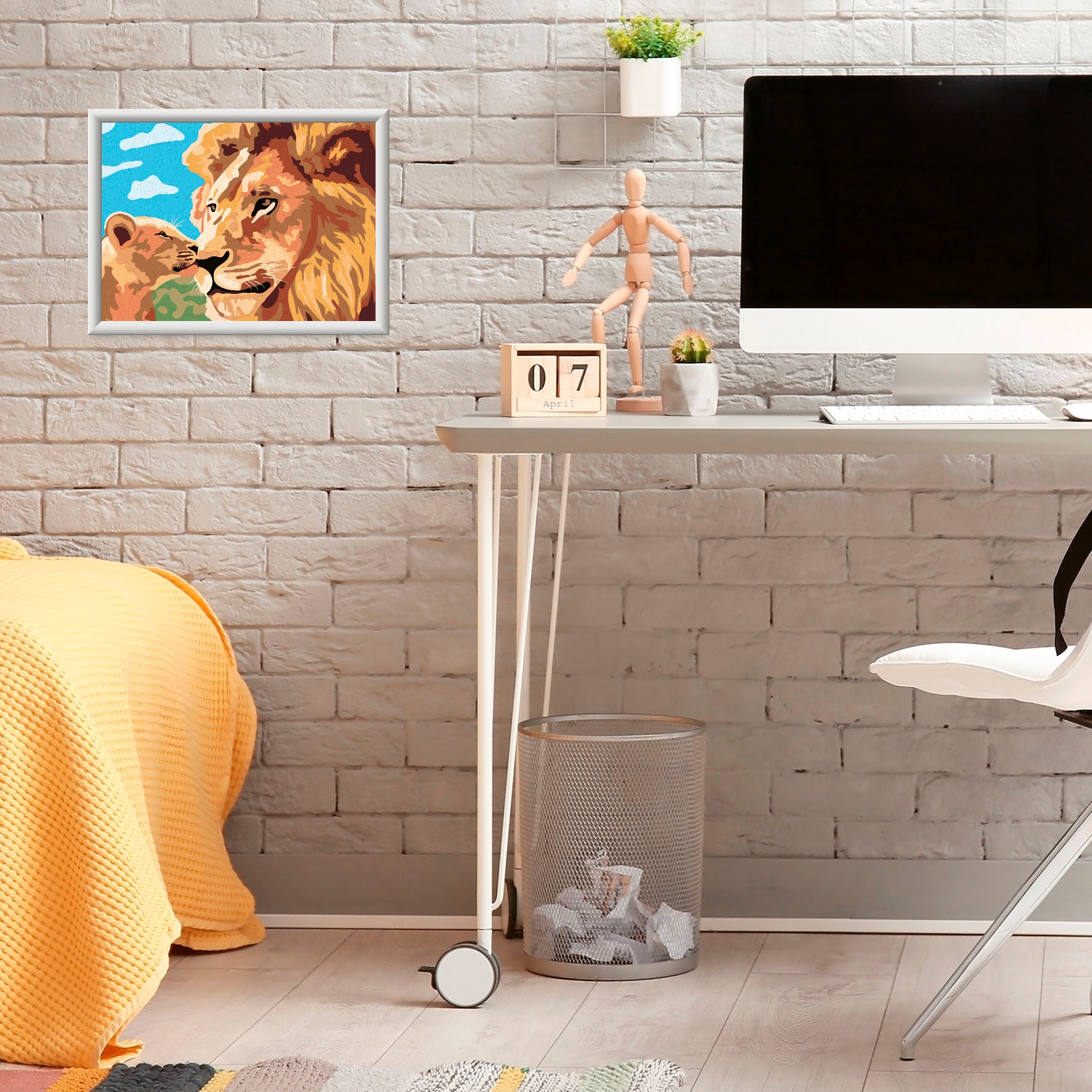 Ravensburger Malen nach Zahlen »CreArt, Löwe mit Baby«, Made in Europe