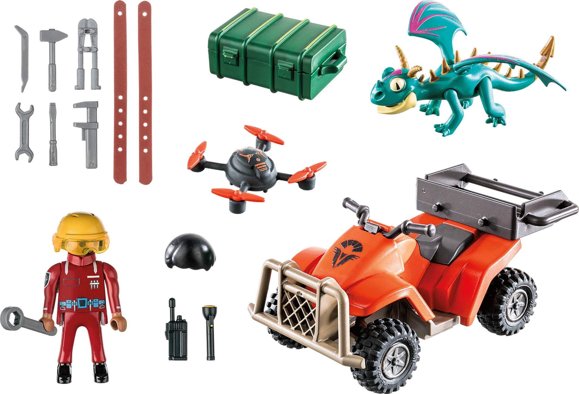 Playmobil® Konstruktions-Spielset »Dragons: The Nine Realms - Icaris Quad & Phil (71085)«, (28 St.), Made in Europe