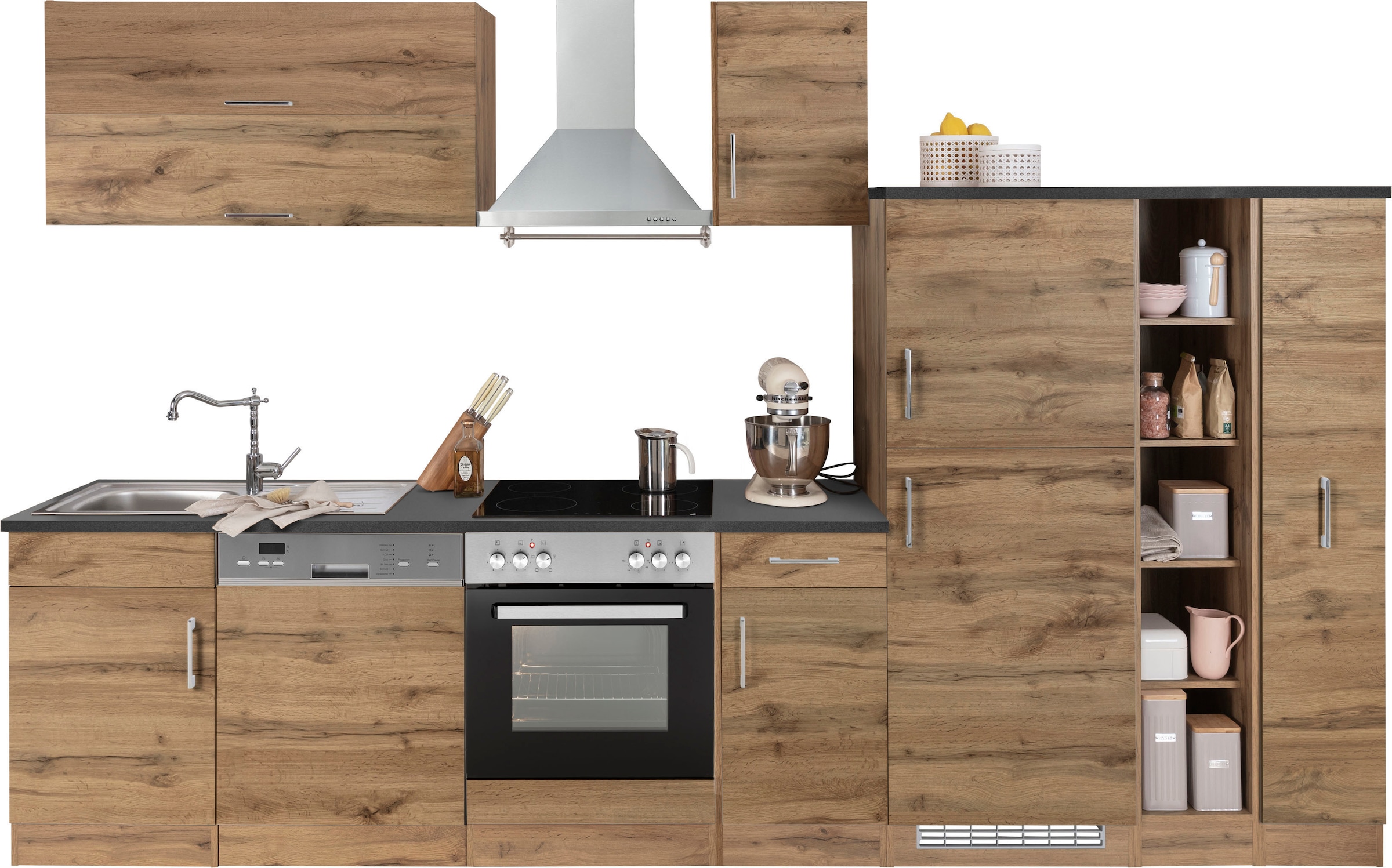 KOCHSTATION Küchenzeile »KS-Colmar«, mit E-Geräten, Breite 330 cm günstig online kaufen