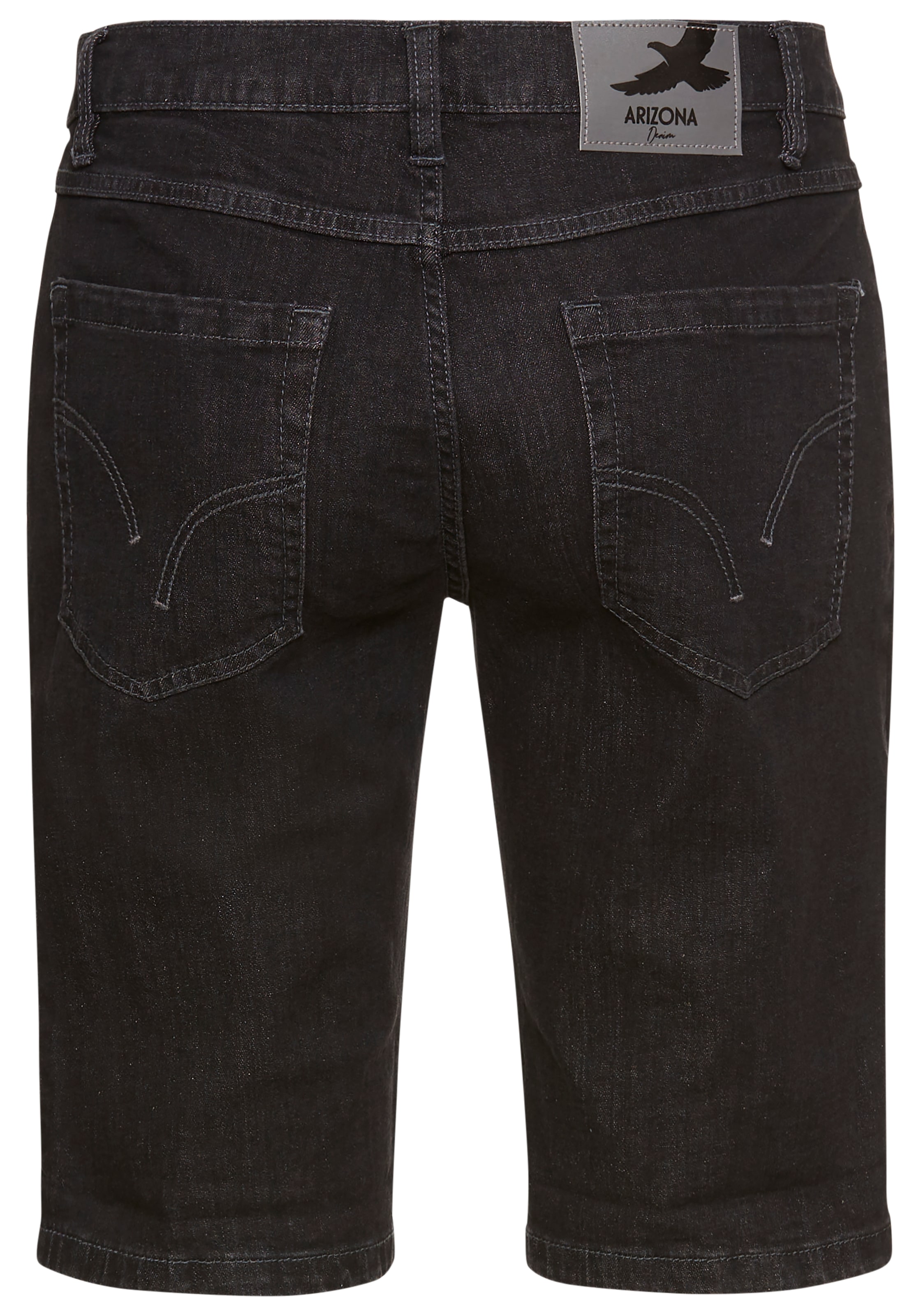 Arizona Jeansshorts, gerader Schnitt, knieumspielende Länge, niedrige Leibhöhe