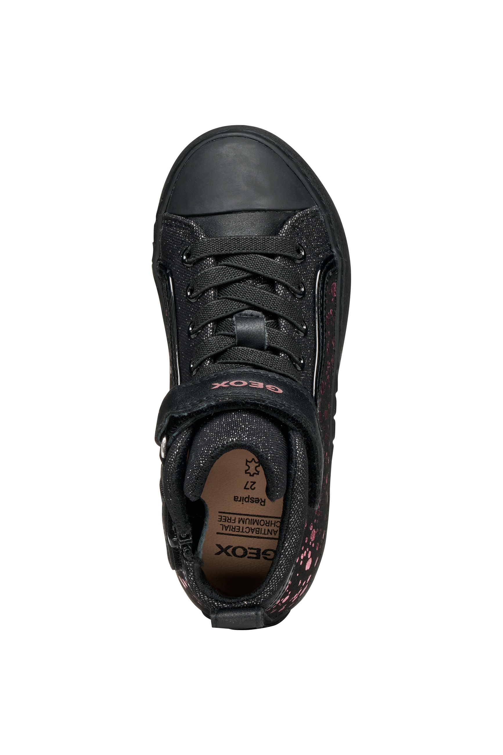 Geox Sneaker »J KALISPERA GIRL«, Schnürboots, Glitzerschuh mit Gummizug