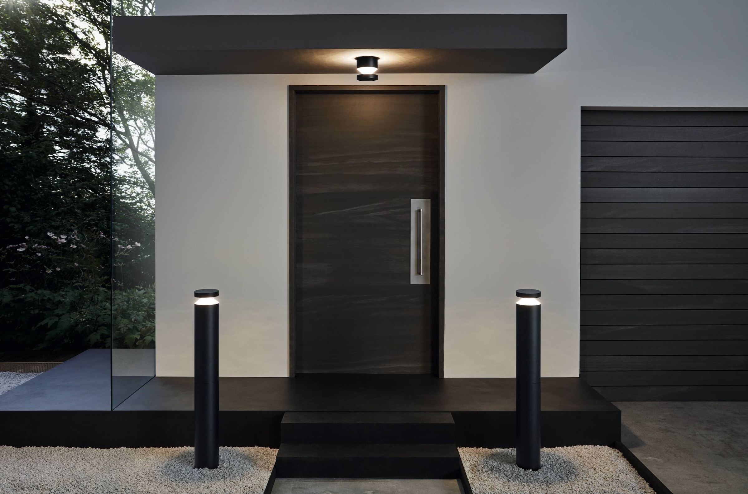 EGLO Wandleuchte »Melzo Außen-Wandlampe, Außenlampe aus Aluguss und Kunststoff, IP44« LED-Modul 1 Stk. Warmweiß Wand-/Deckenleuchte - H13 x Ø13,5 cm - schwarz - 1X11W inkl.