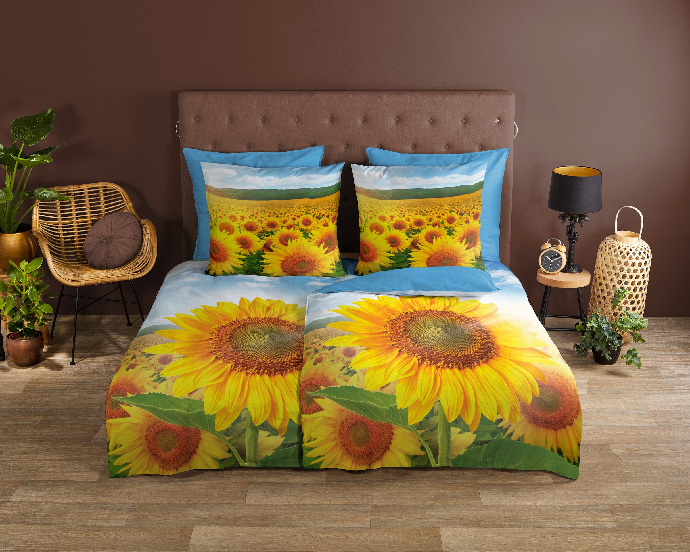 good morning Wendebettwäsche »Sonne« 2 Stk. tlg. Baumwolle, 2 Teilig, Reißv günstig online kaufen