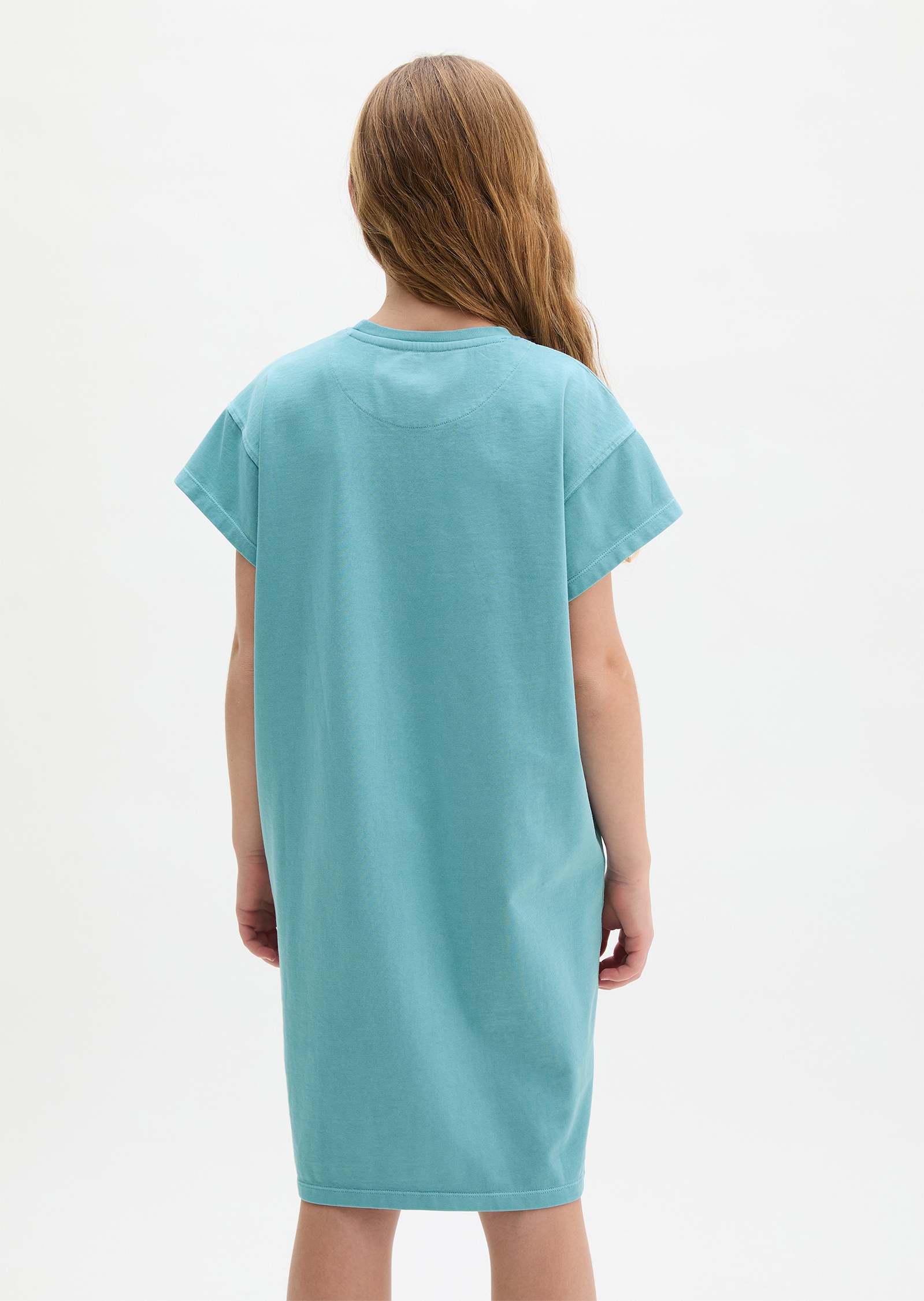 Marc O'Polo Junior Jerseykleid Ohne Taschen für Mädchen, gerade geschnitten, mit coolem Brustprint