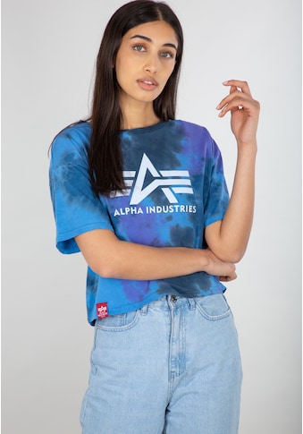 T-Shirt »ALPHA INDUSTRIES Women - T-Shirts Big A Batik T Wmn«