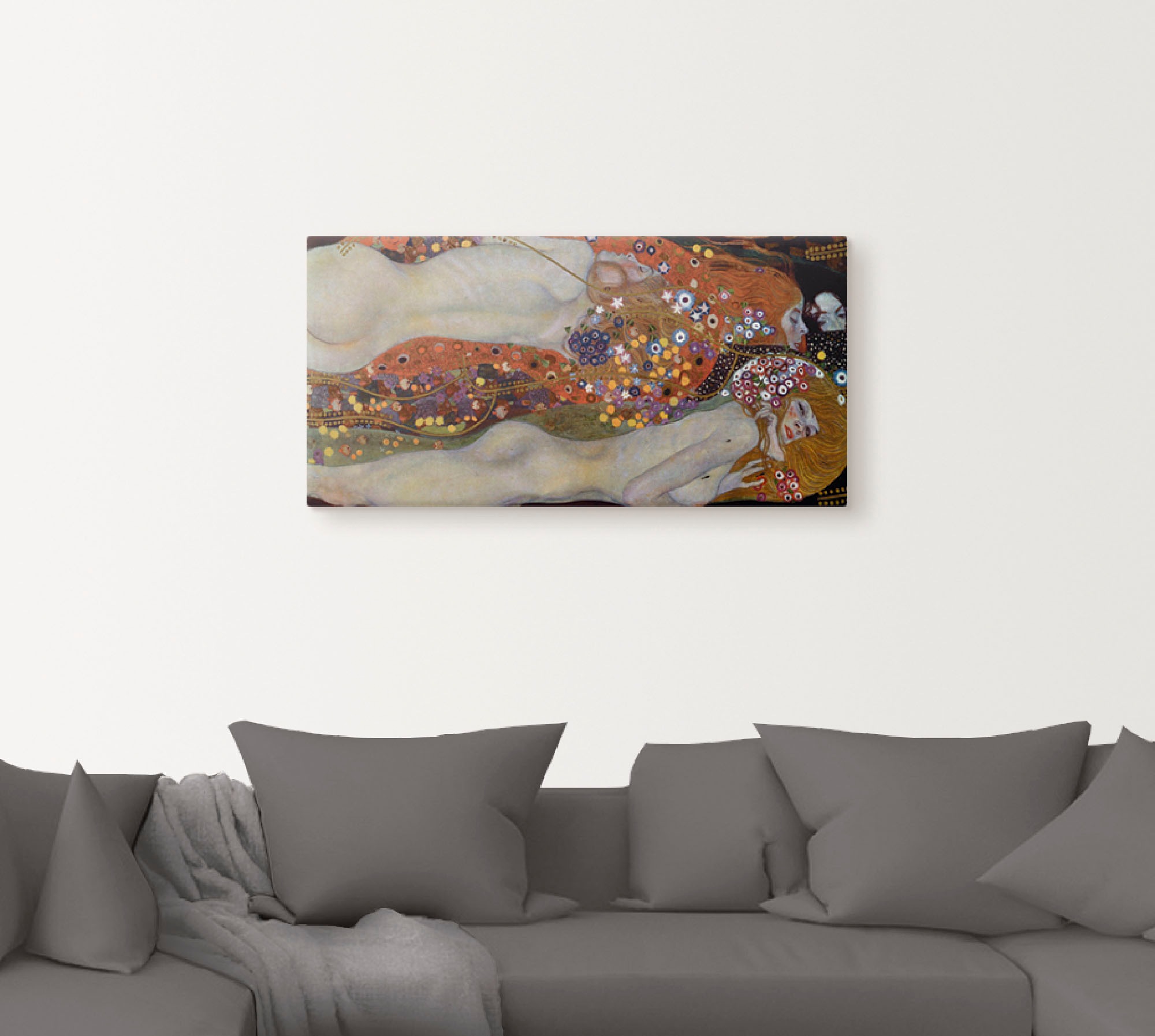 Artland Leinwandbild »Wasserschlangen II (Die Freundinnen)« Frau 1 Stk. tlg. auf Holzrahmen gespannt