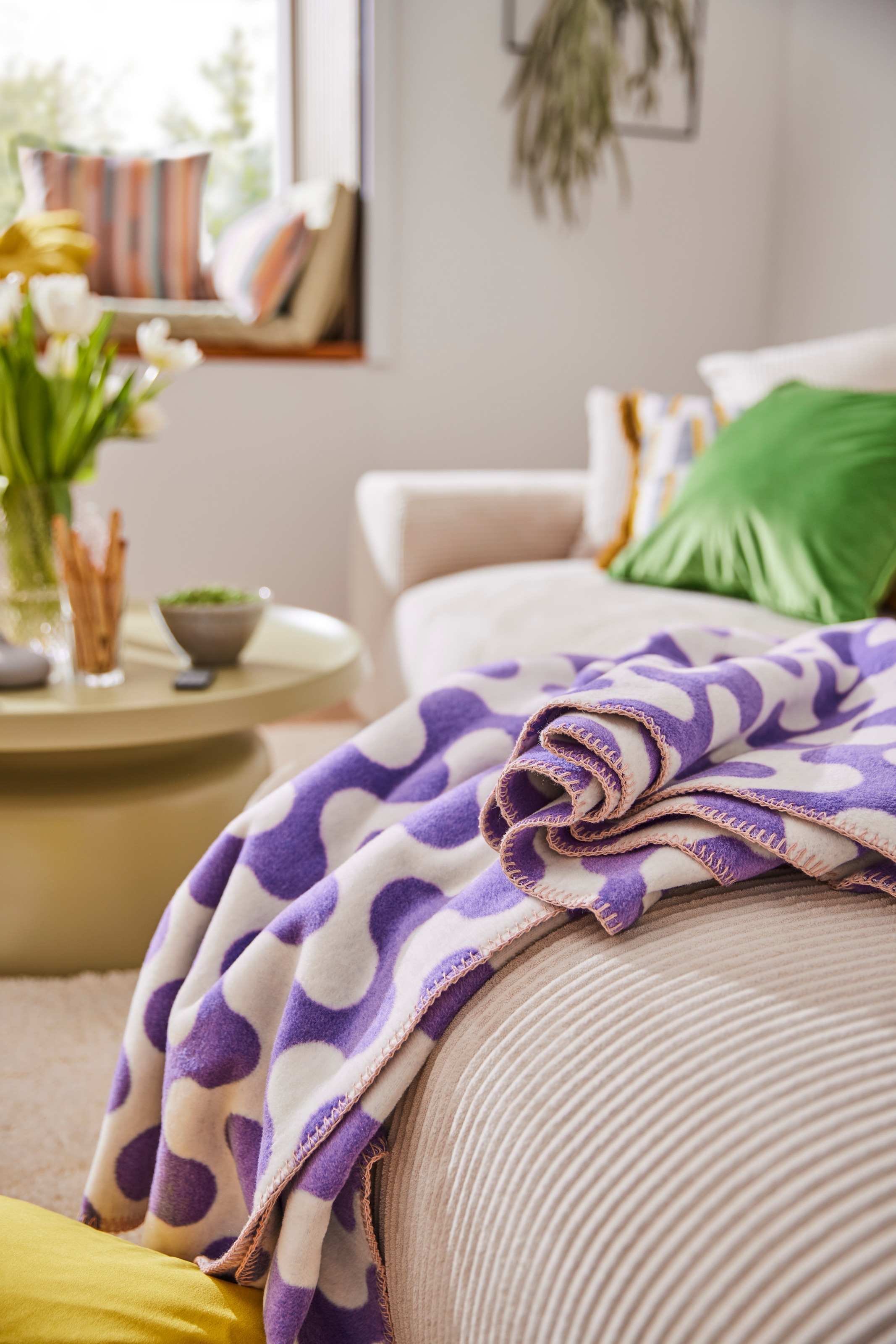 IBENA Wohndecke »Wohndecke Luton«, mit stylischem Wellendesign