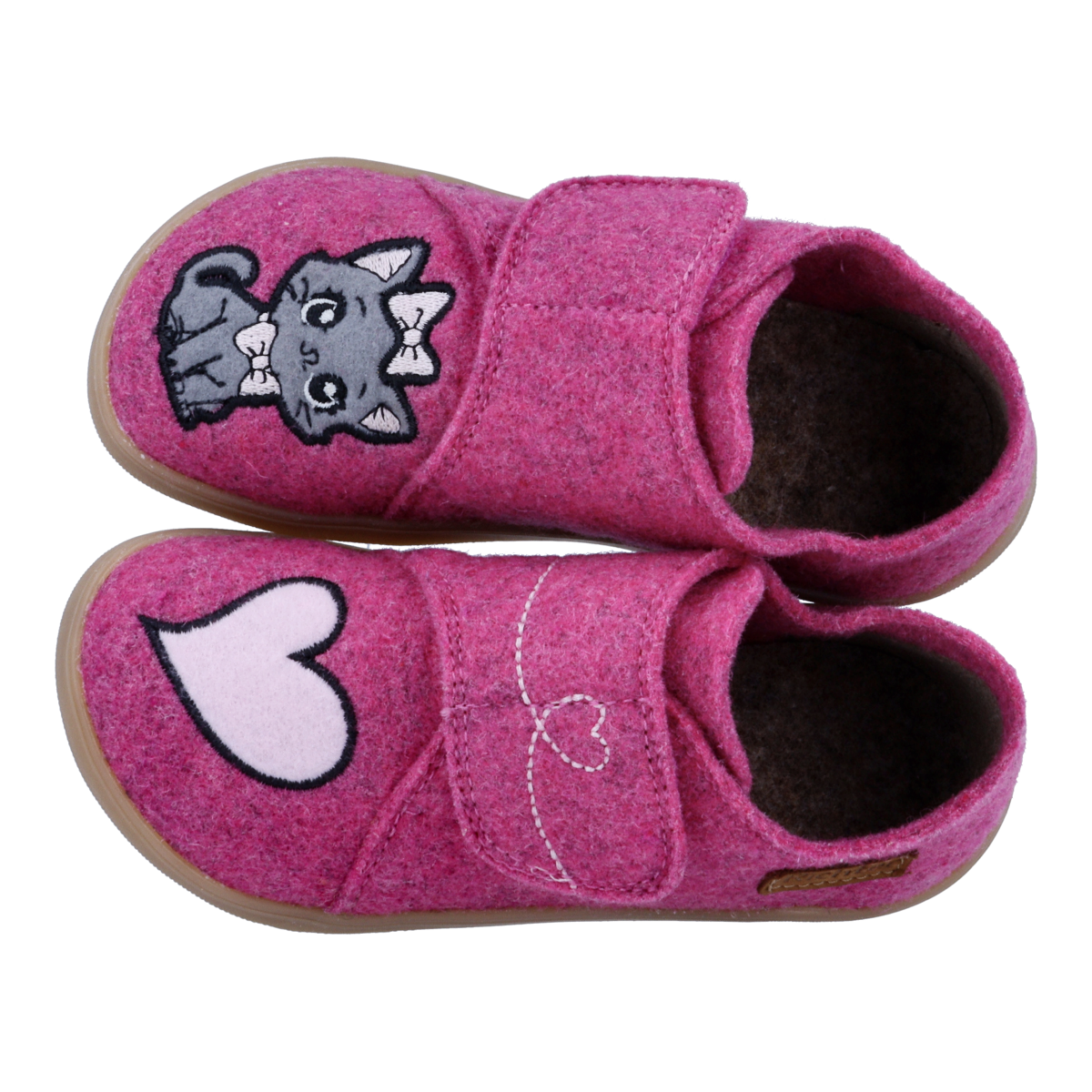 Richter Barfußschuh »Fun (Felt)«  Hausschuh mit süßem Katzenmotiv, Größenschablone zum Download