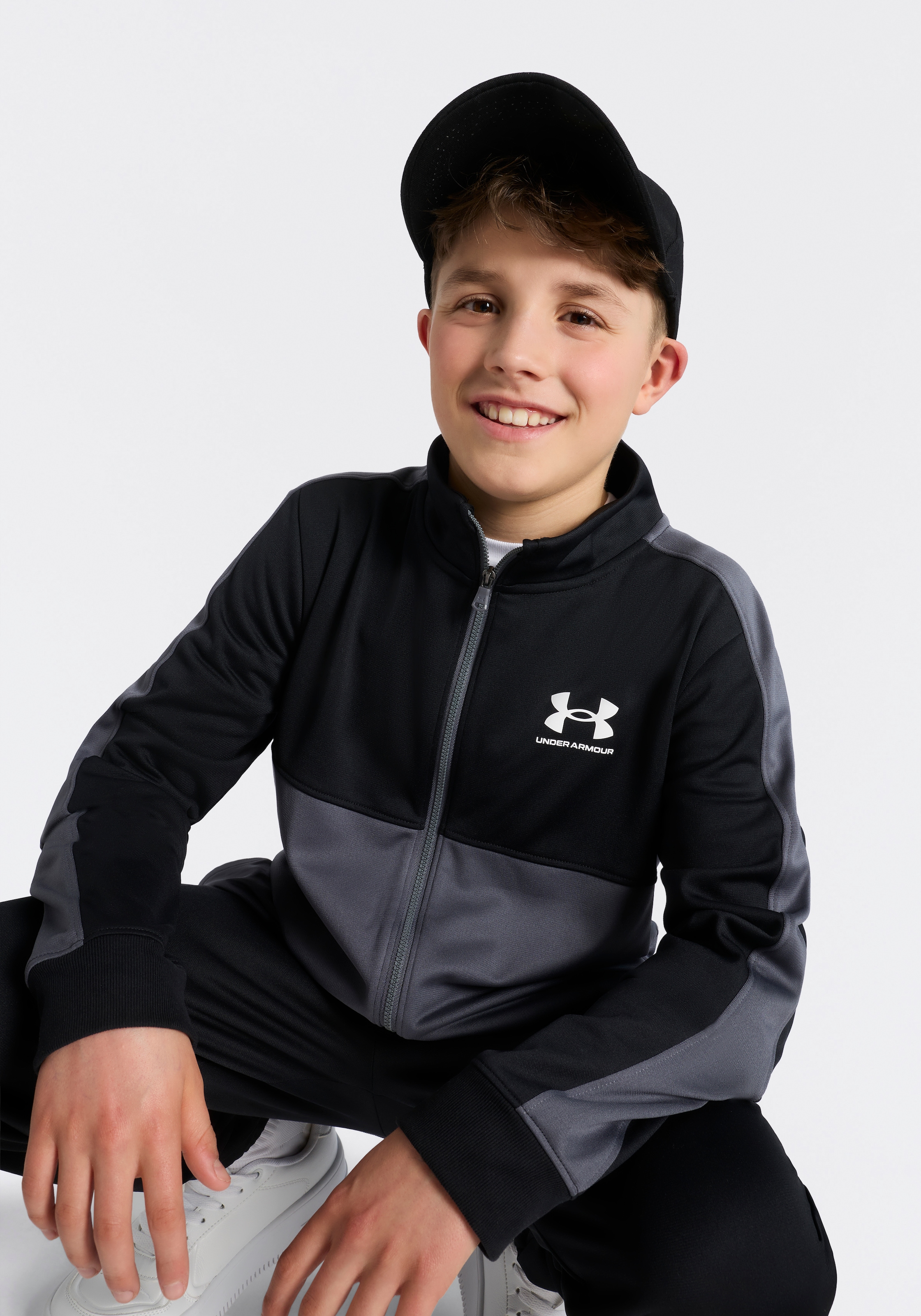 Under Armour® Trainingsanzug »UA RIVAL CB KNIT TRACK SUIT« mit durchgehendem Reißverschluss, mit Taschen, mit bequemen Bündchen