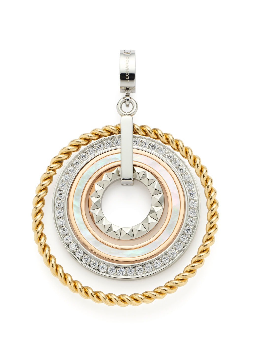 LEONARDO Charm-Einhänger »Geometria Clip&Mix, 021639«, mit Glasstein, Zirkonia... kaufen