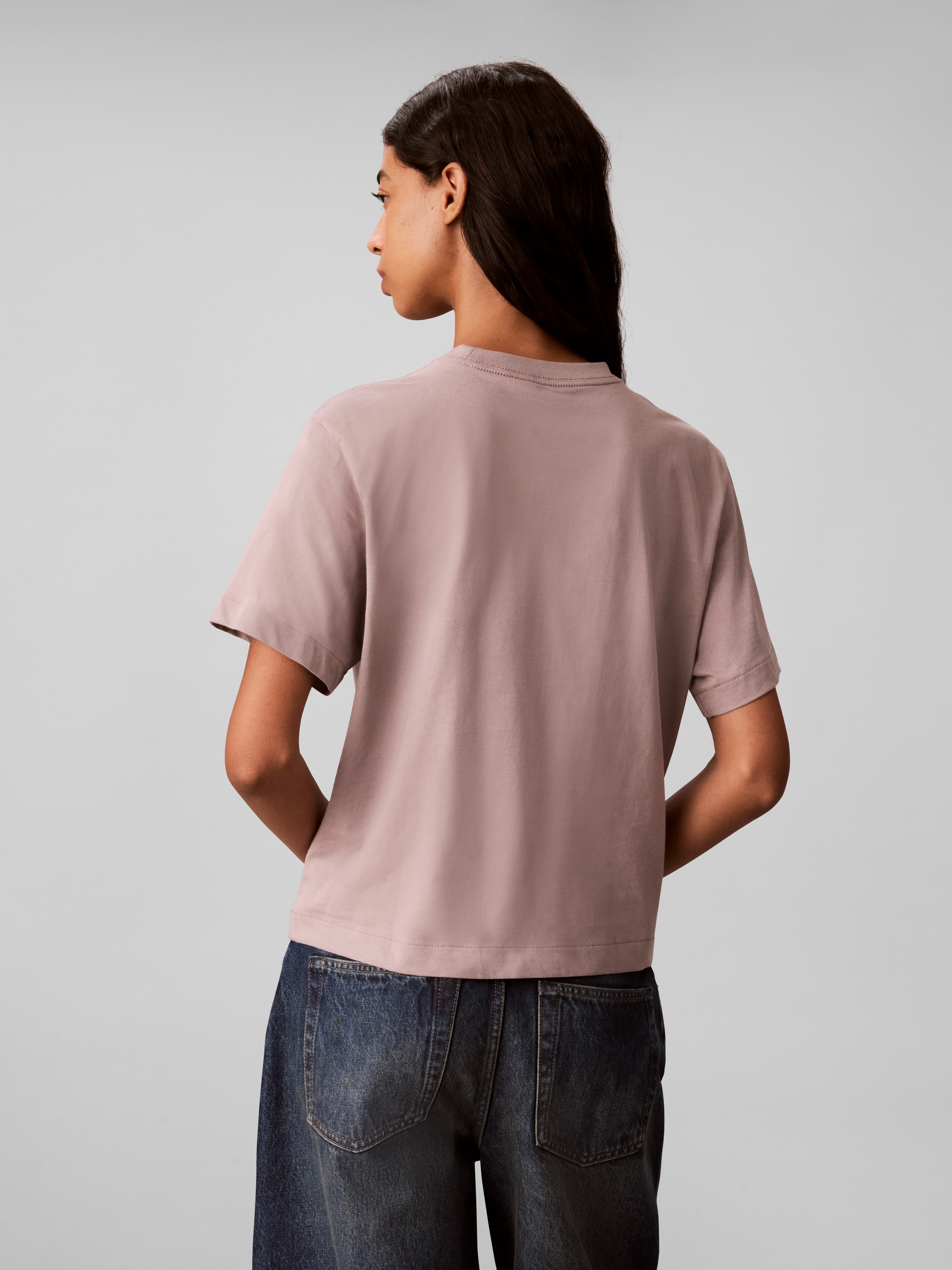Calvin Klein T-Shirt »BOXY HAND DRAWN MONOLOGO TEE« Regular fit, Logoschriftzug
