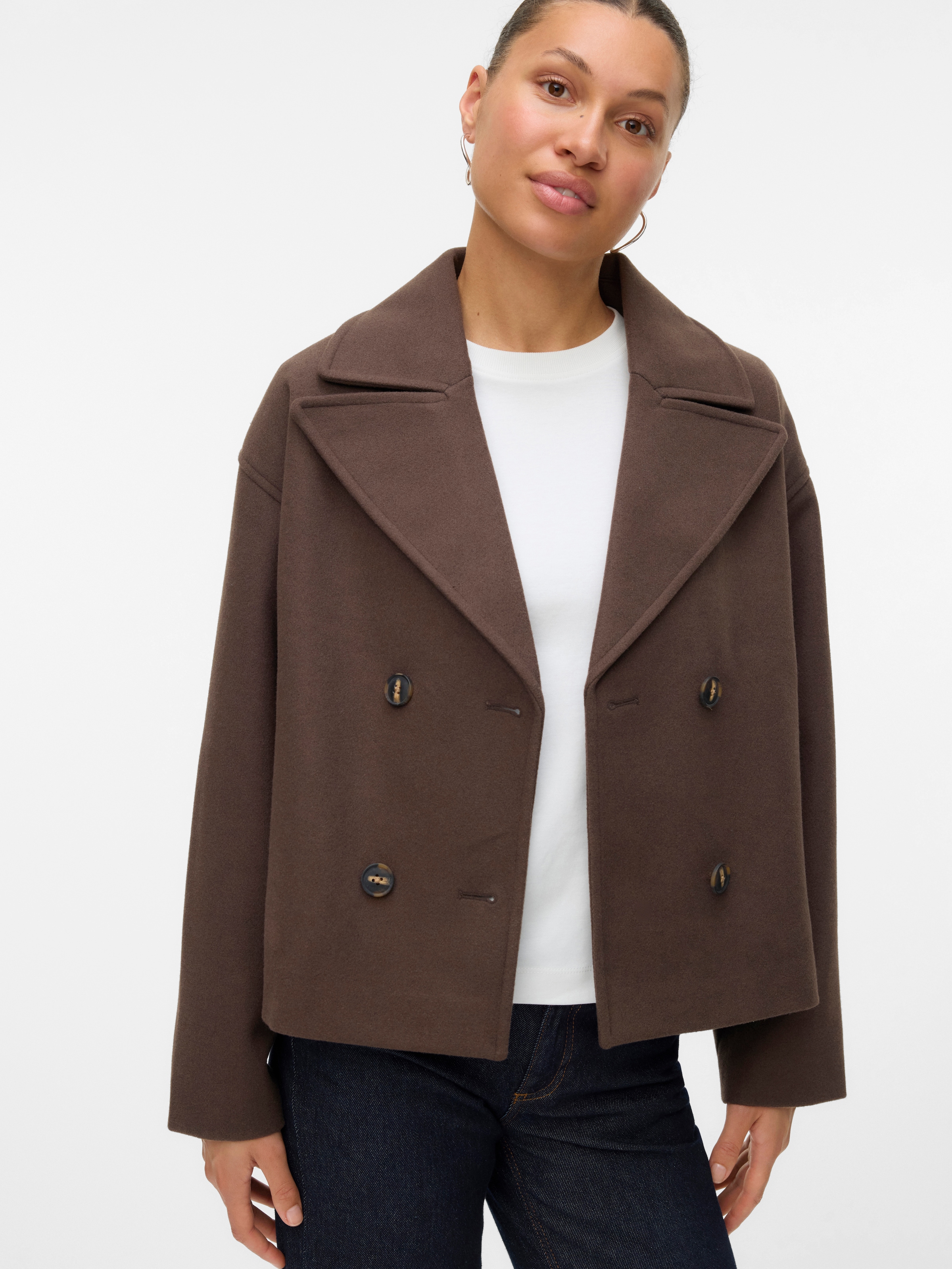 Vero Moda Cabanjacke »VMVINCELINE SHORT JACKET NOOS« Kunstfaser