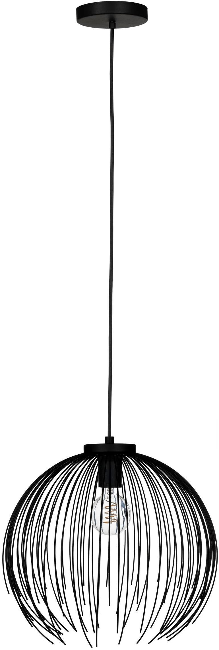 EGLO Hängeleuchte »Venezuela Hängelampe, Pendelleuchte, Esszimmerlampe, Metall, E27« E27 1 Stk. Hängeleuchte - H110 x Ø40 cm - schwarz - 1X40W exkl.