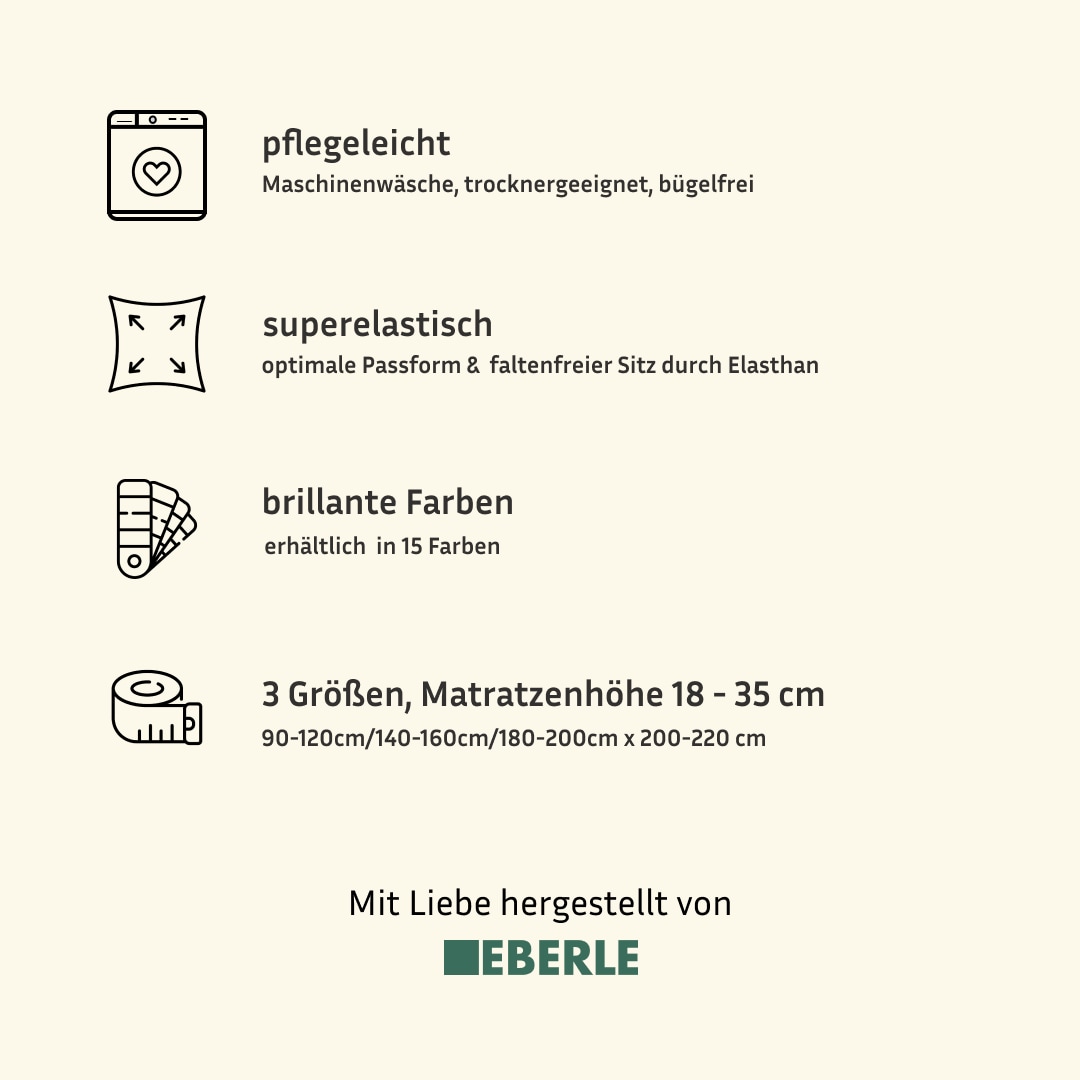 bellana Spannbettlaken »Jersey-Lyocell« temperaturausgleichend und faltenfrei